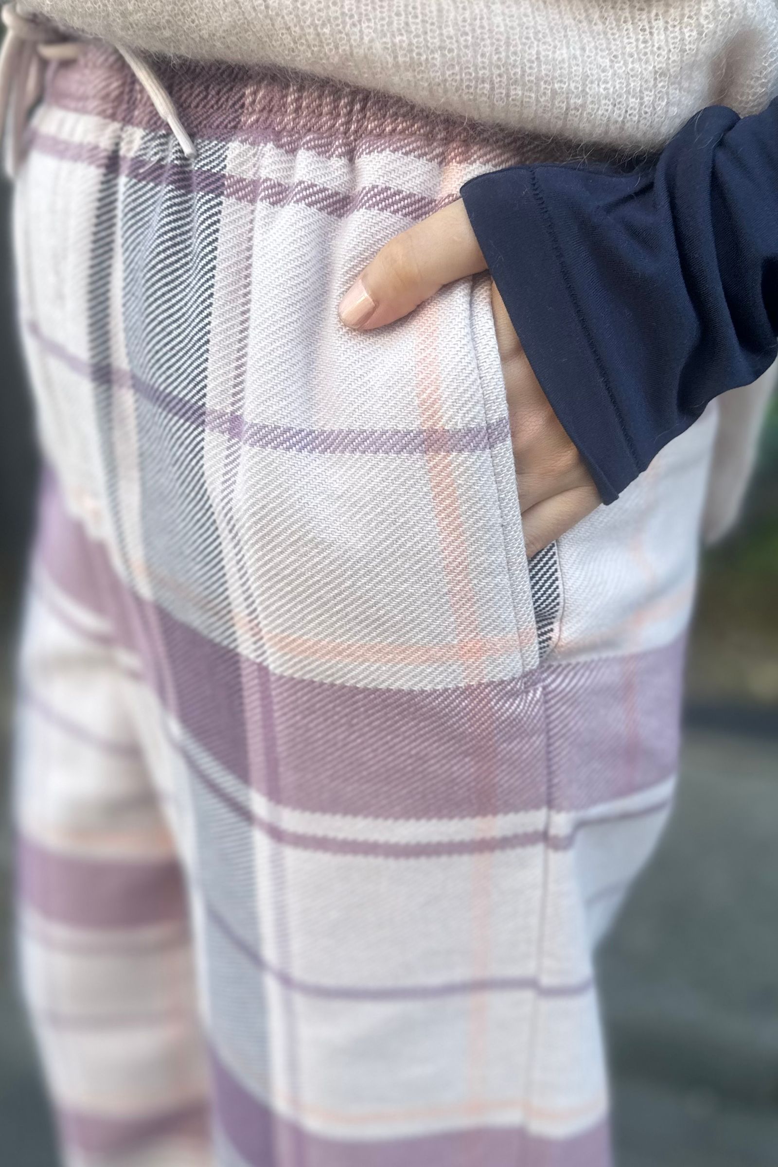 UNUSED - Check easy pants チェックイージーパンツ -PINK×PURPLE- 24aw unisex | asterisk