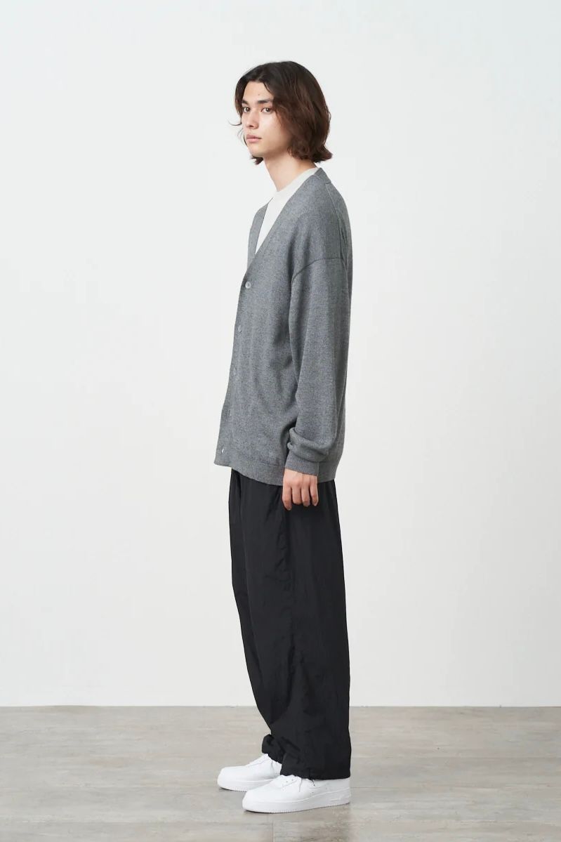 ATON - wool washi oversized cardigan -charcoal gray- unisex 23ss