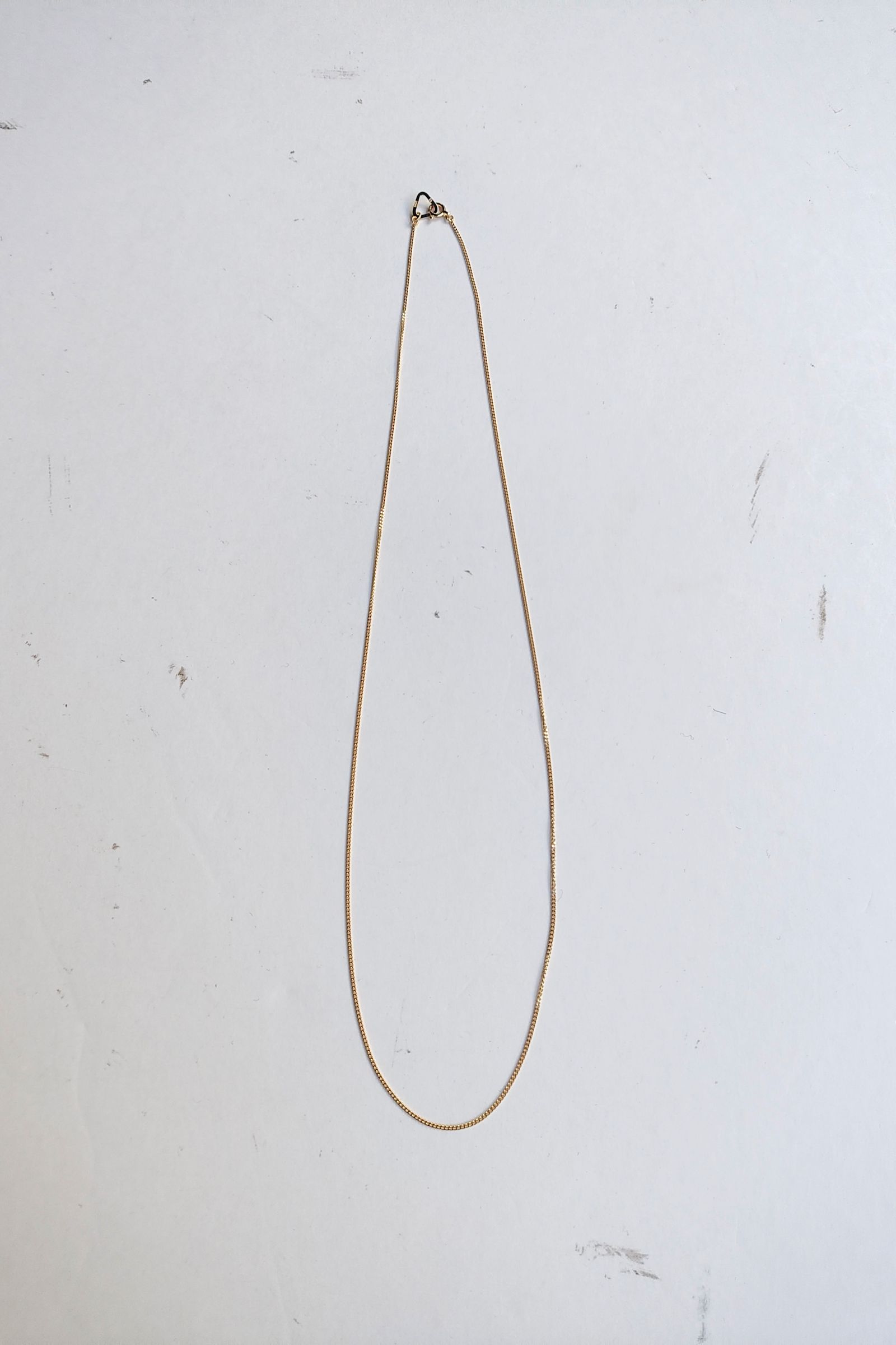 アクセサリー UNUSED K10 VENETIAN CHAIN NECKLACE 25ss UNUSED/アンユーズド】GOLD K10 FLAT LINK CHAIN NECKLACE (喜平