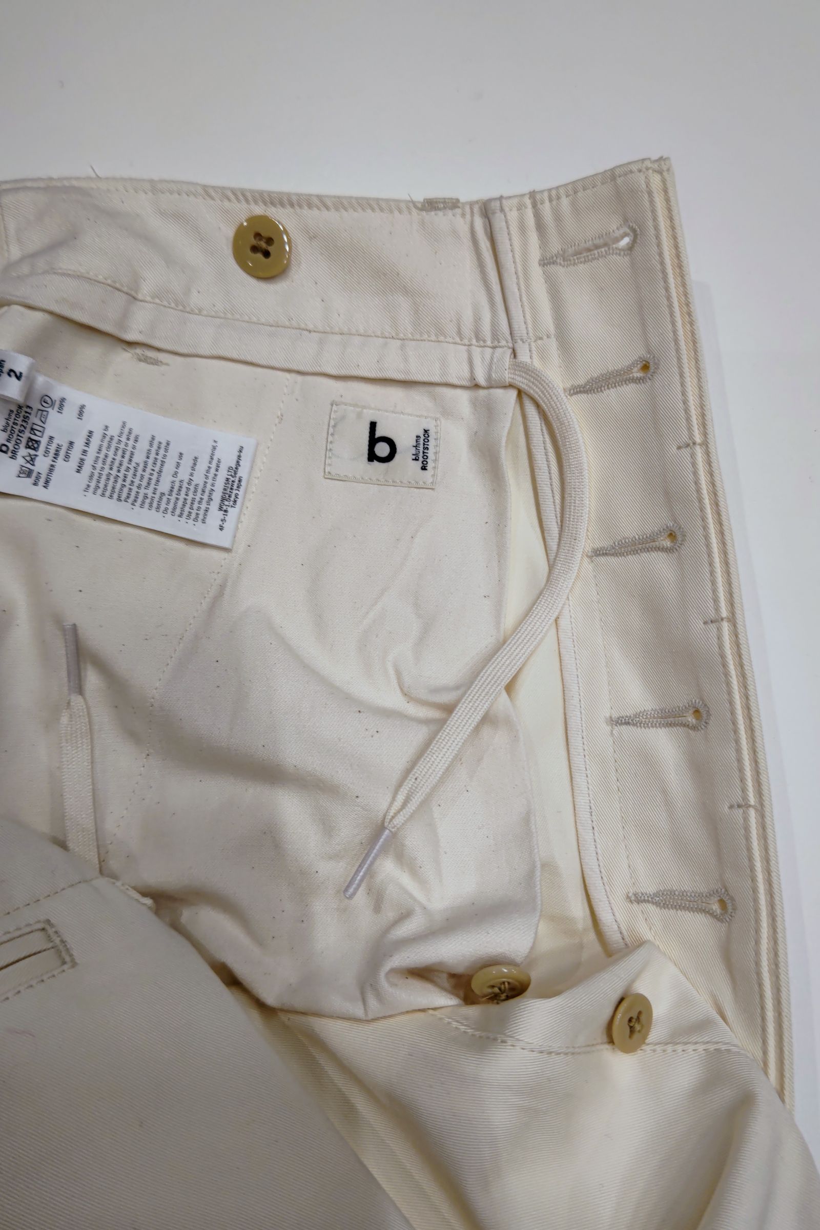 blurhms ROOTSTOCK - 43 chino pants -ivory- 23ss men | asterisk