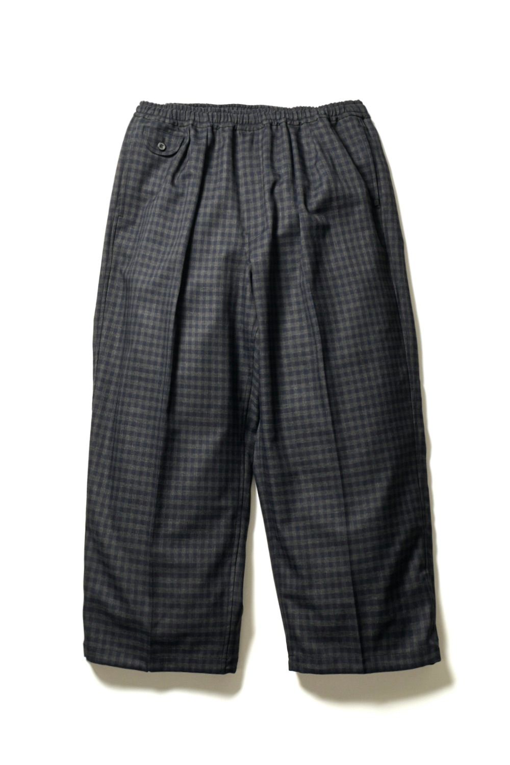 DAIWA PIER39 - tech wide easy 2p trousers plaids -navy gingham