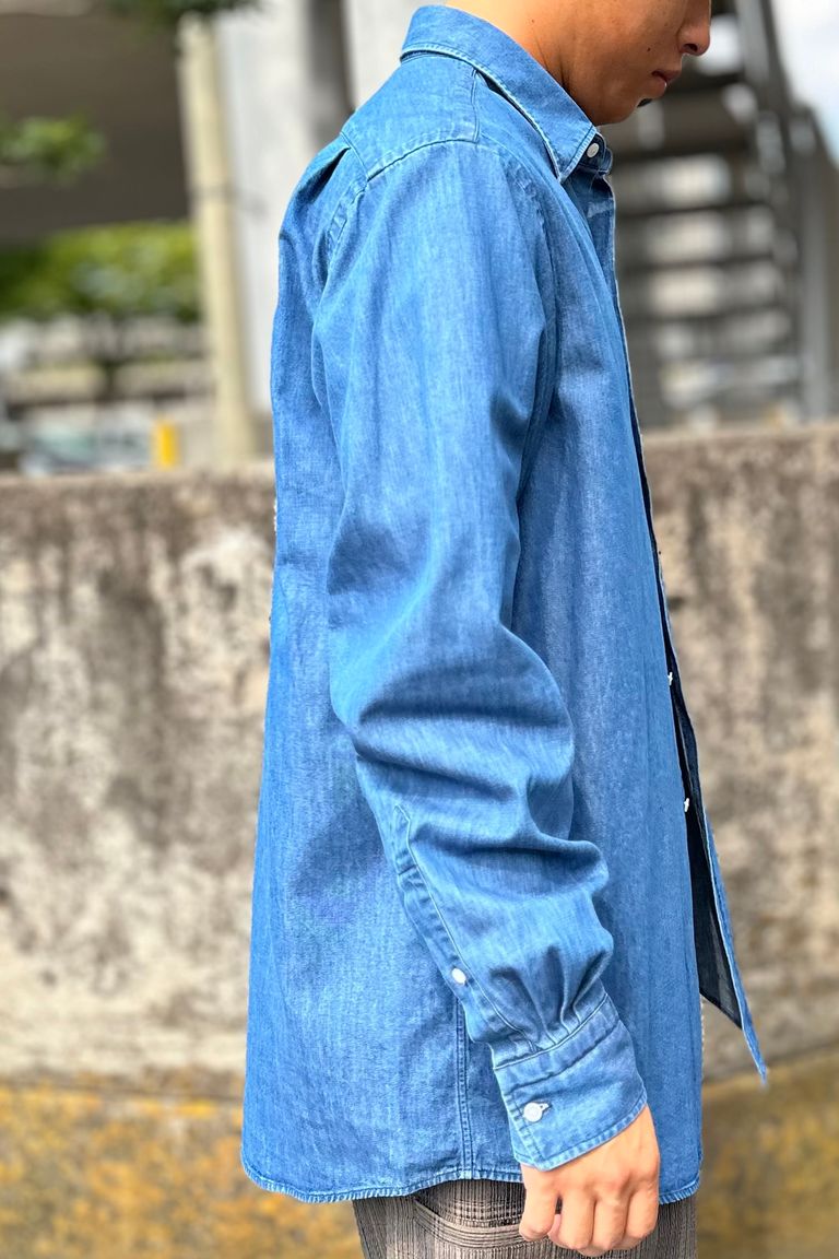 A.PRESSE - Washed Denim Shirt -indigo- 2023STYLE2 | asterisk