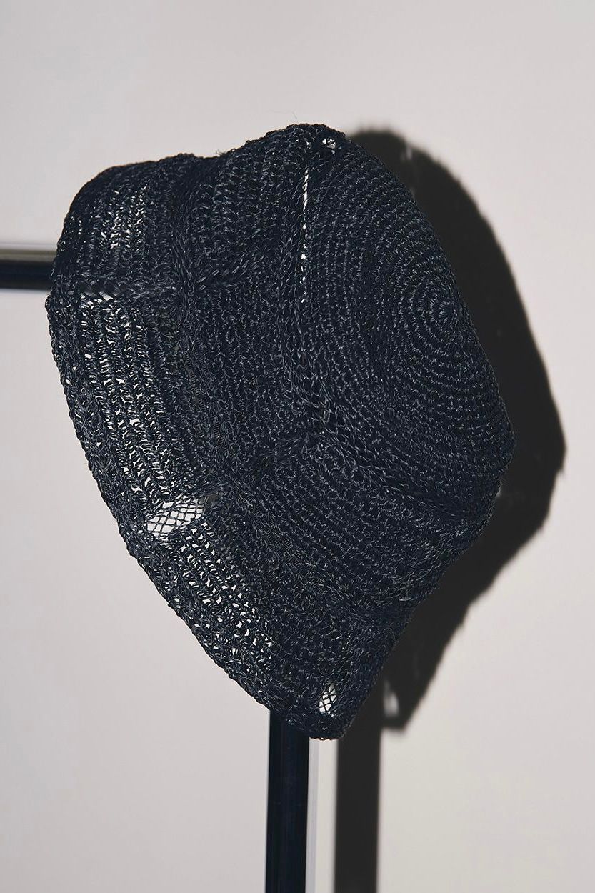 Abaca Bucket Hat 22ss-black- - F