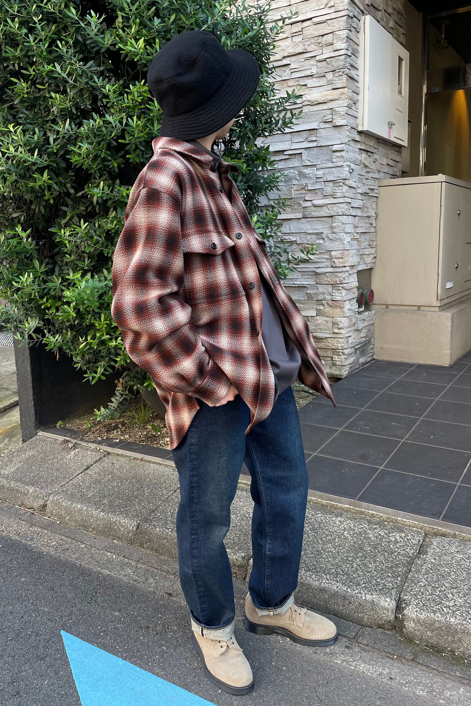 秋のシャツジャケットstyle/KIIT