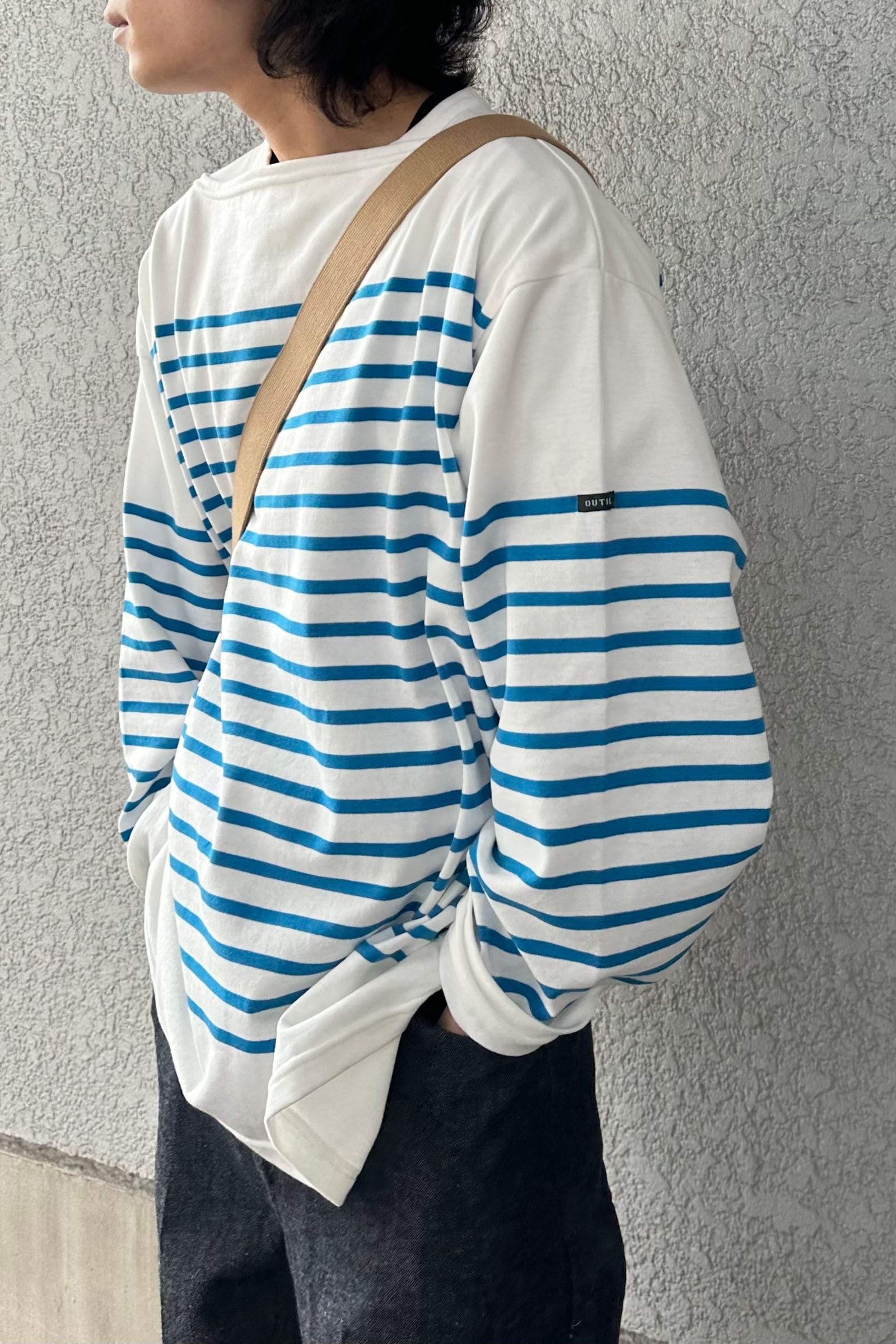 OUTIL - バスクシャツ/tricot aast -OFF/INDIGO BUNTING- 24ss 