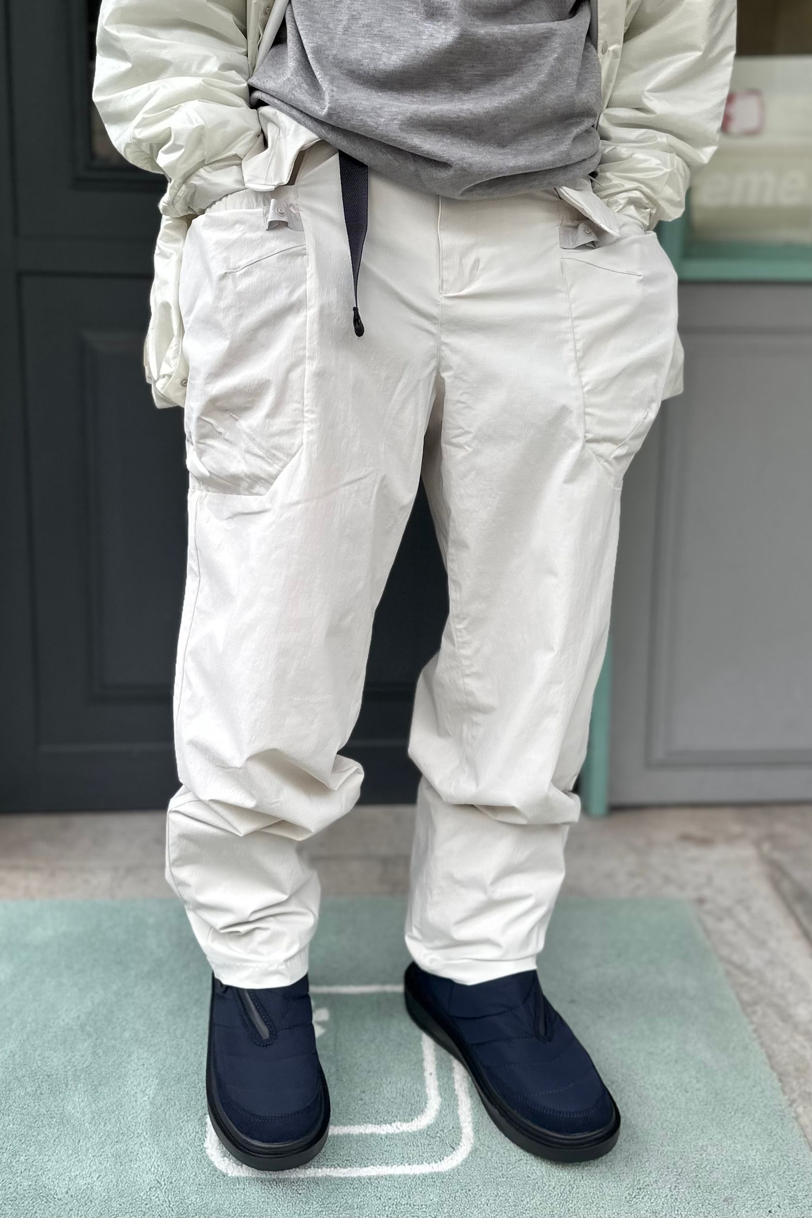 alk phenix - Zak pants IV karu-stretch taffeta II -off white- 23aw