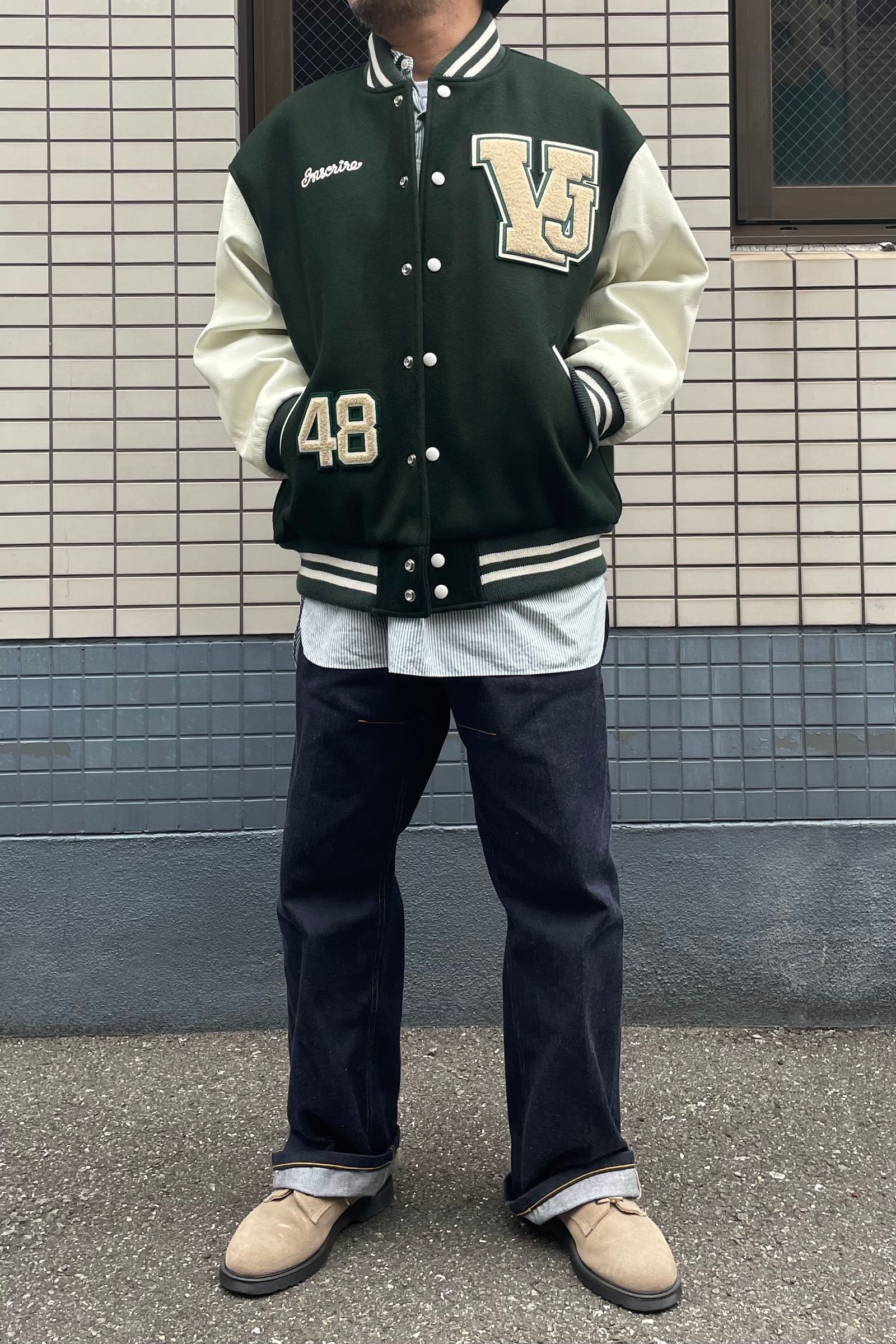 INSCRIRE - スタジャン/van stadium jumper -green- 22aw | asterisk