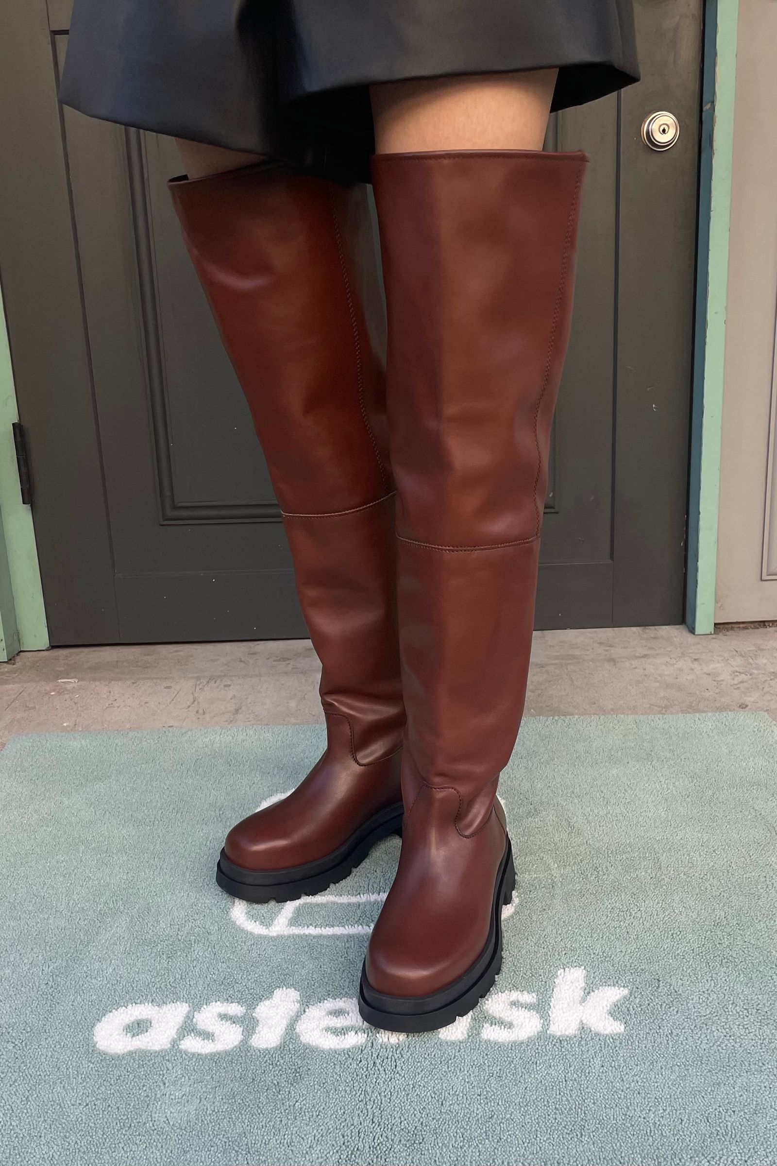 INSCRIRE - long boots -brown- 22aw | asterisk