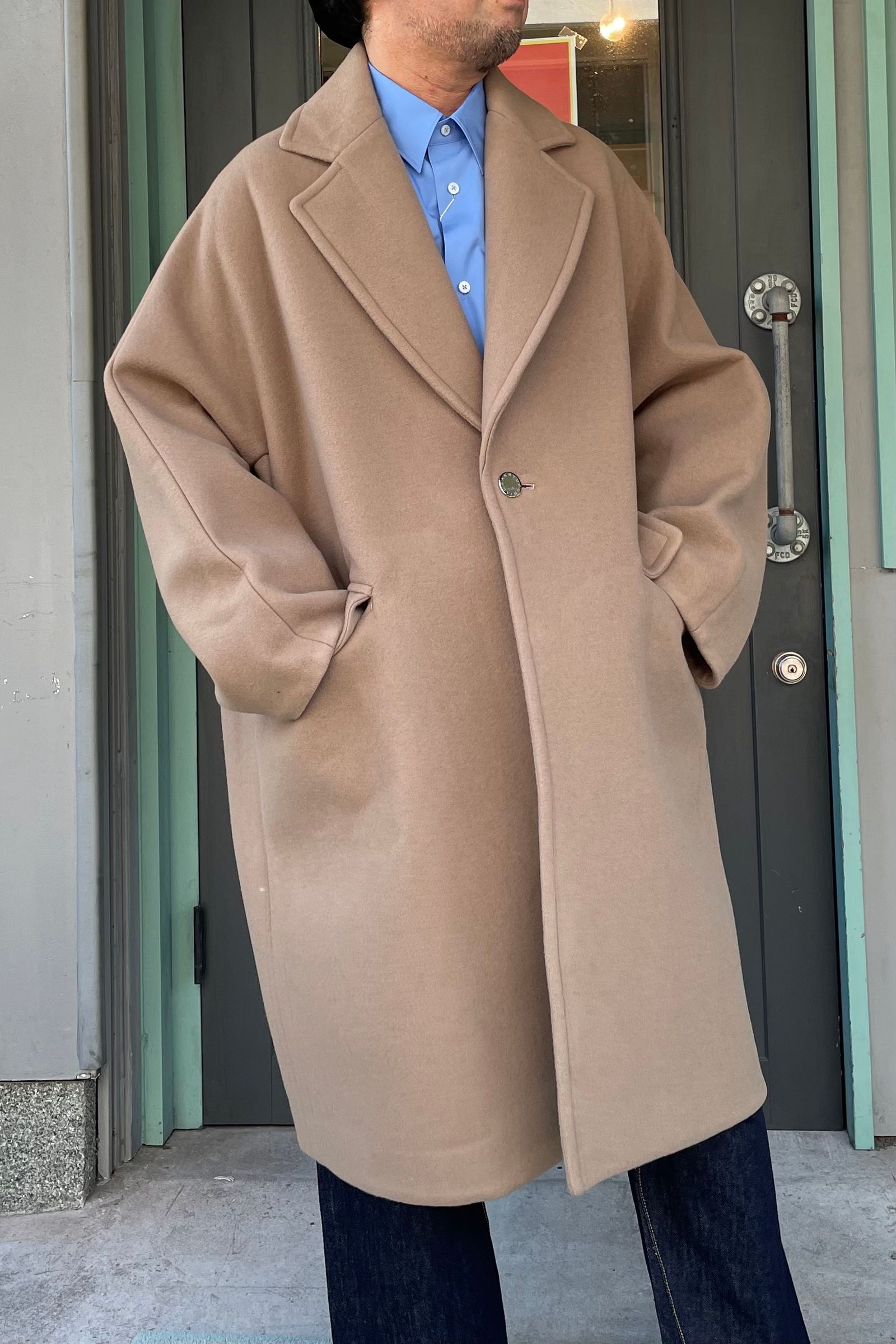 FUMITO GANRYU - Vintage mordern Chesterfield coat -beige- 23aw