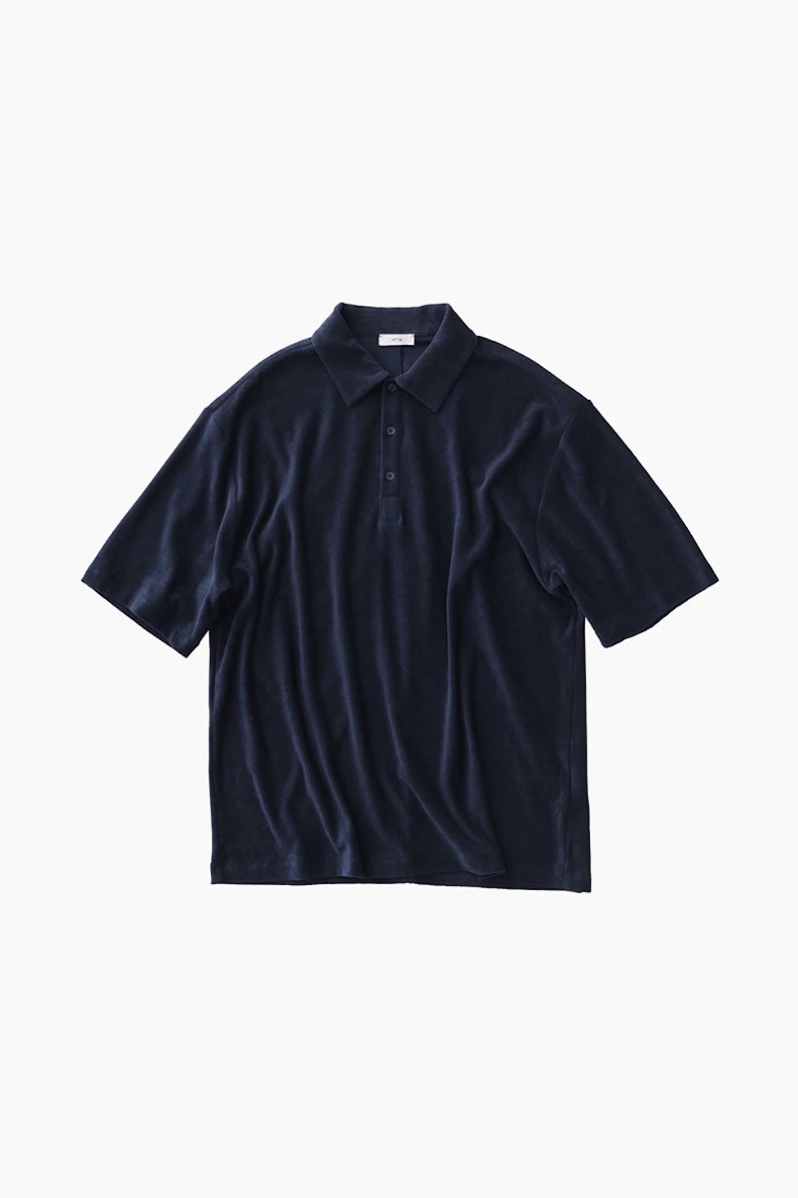 ATON - fresca pile polo shirt -navy- 22ss unisex | asterisk