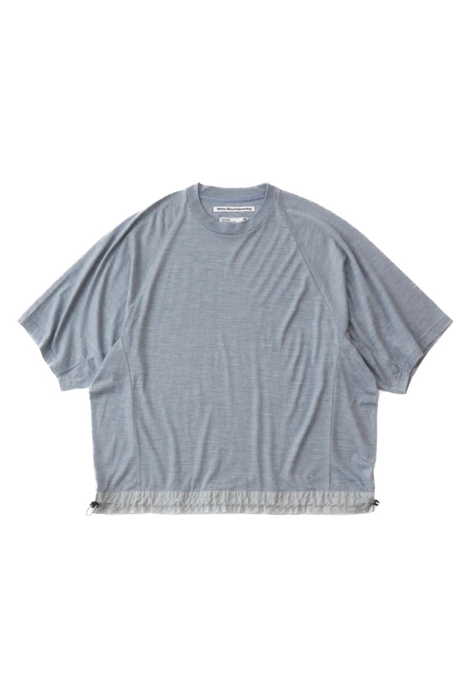 White Mountaineering - oversized t-shirt with shirring -gray-23ss 