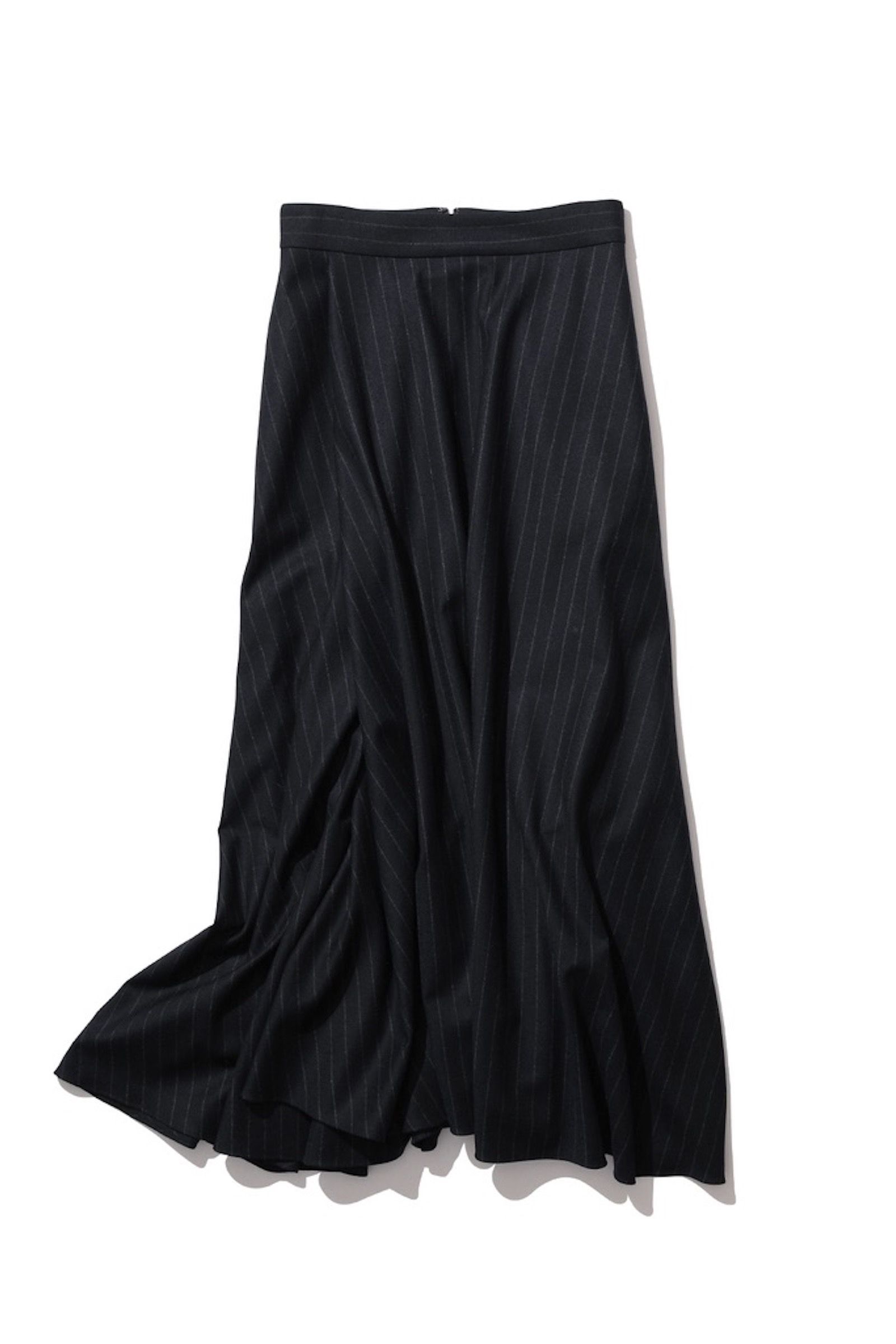 ATON - stretch saxony | big tuck skirt 21aw women | asterisk