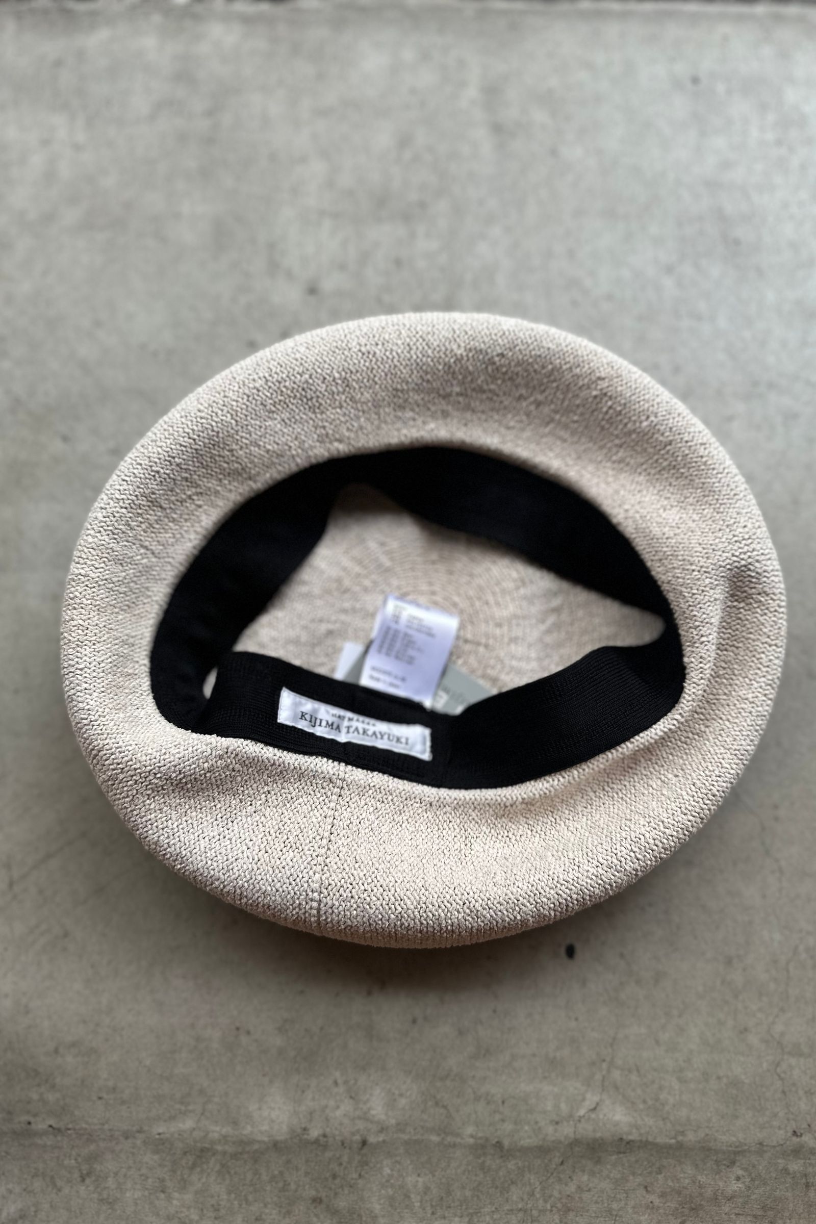 KIJIMA TAKAYUKI - paper knit beret -ivory- 23ss | asterisk