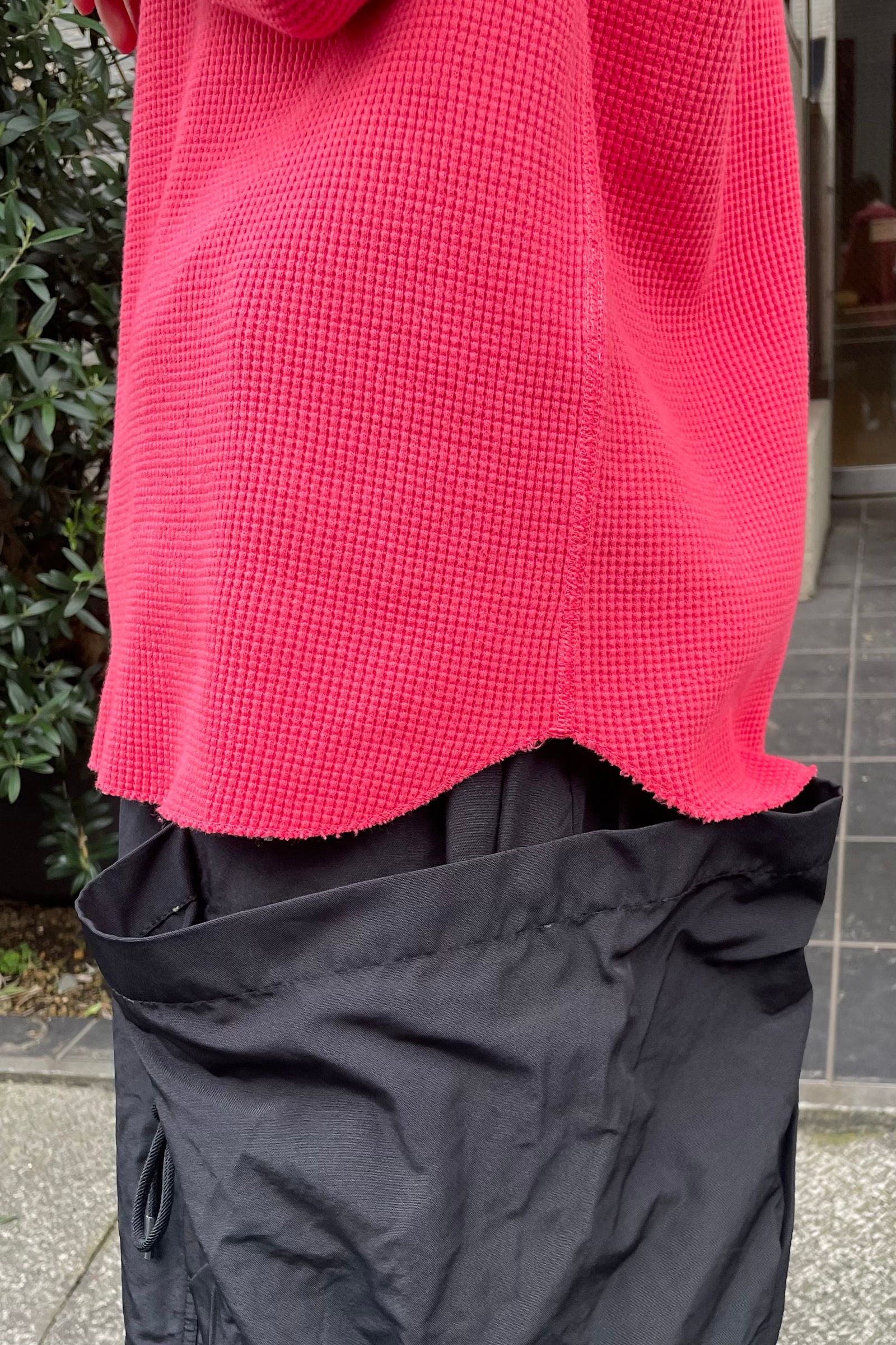 UNUSED - overdyed chemical wash thermal -red- 23ss | asterisk