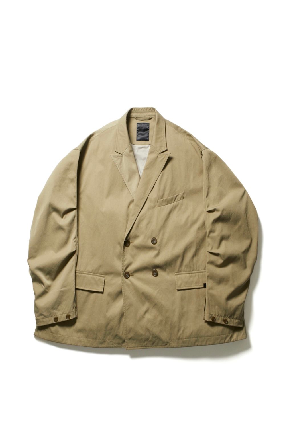 DAIWA PIER39 - tech double-breasted jacket twill -beige- 22aw 