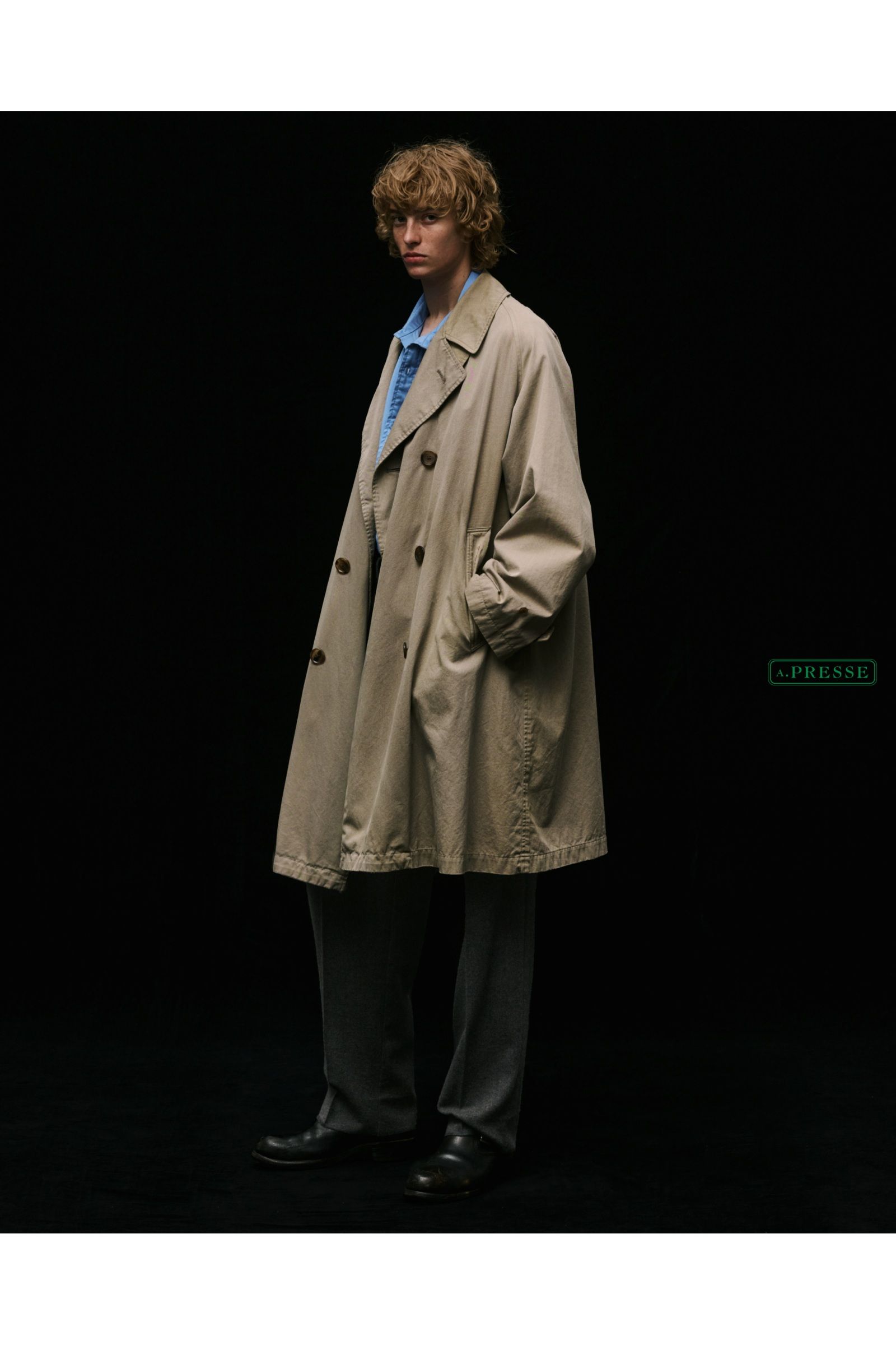 A.PRESSE - Vintage Trench Coat -ECRU-2024STYLE1 | asterisk