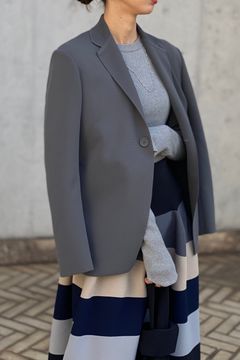 CFCL - milan rib skirt 2 -grey- 22aw women | asterisk