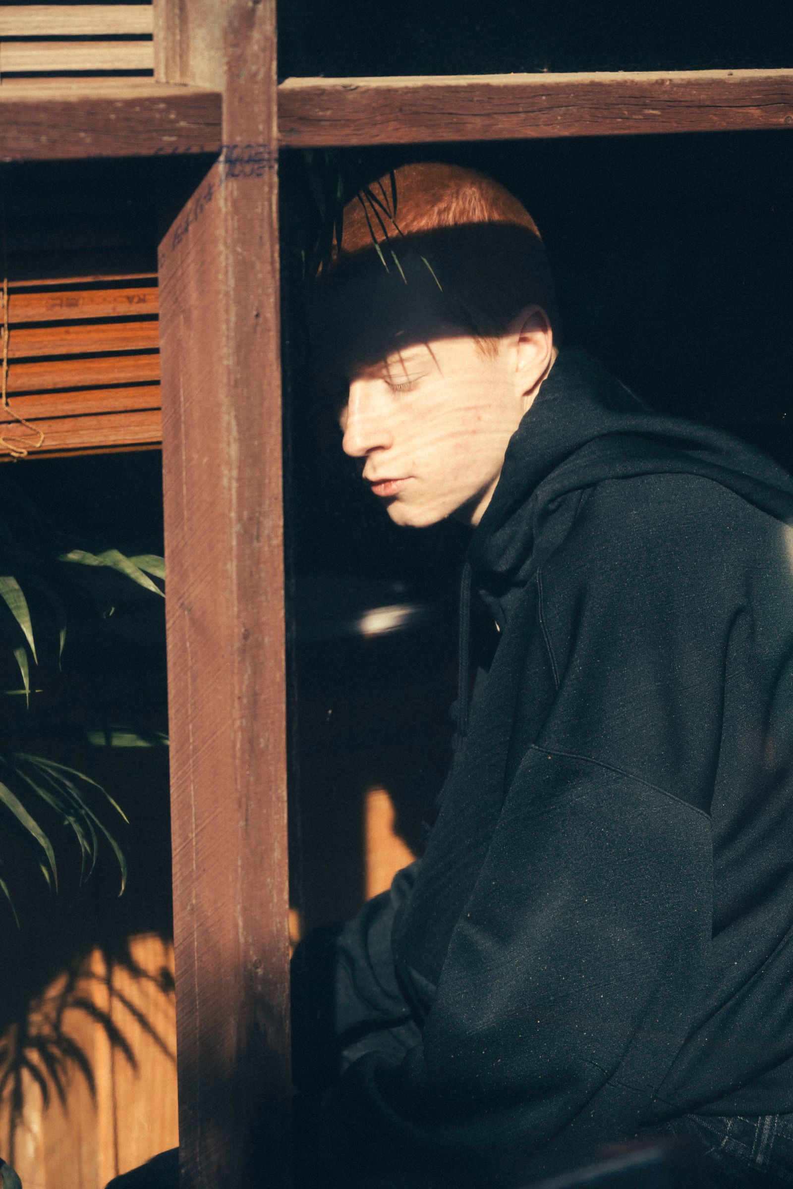 FOUNDOUR - ZIP UP HOODIE/ジップアップフーディ-BLACK-25ss