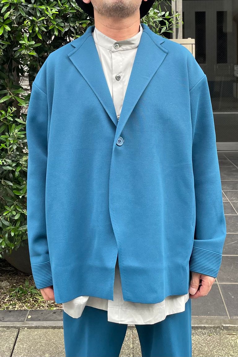 CFCL - MILAN RIB BOXY TAILORED JACKET -marine blue- 23aw men 