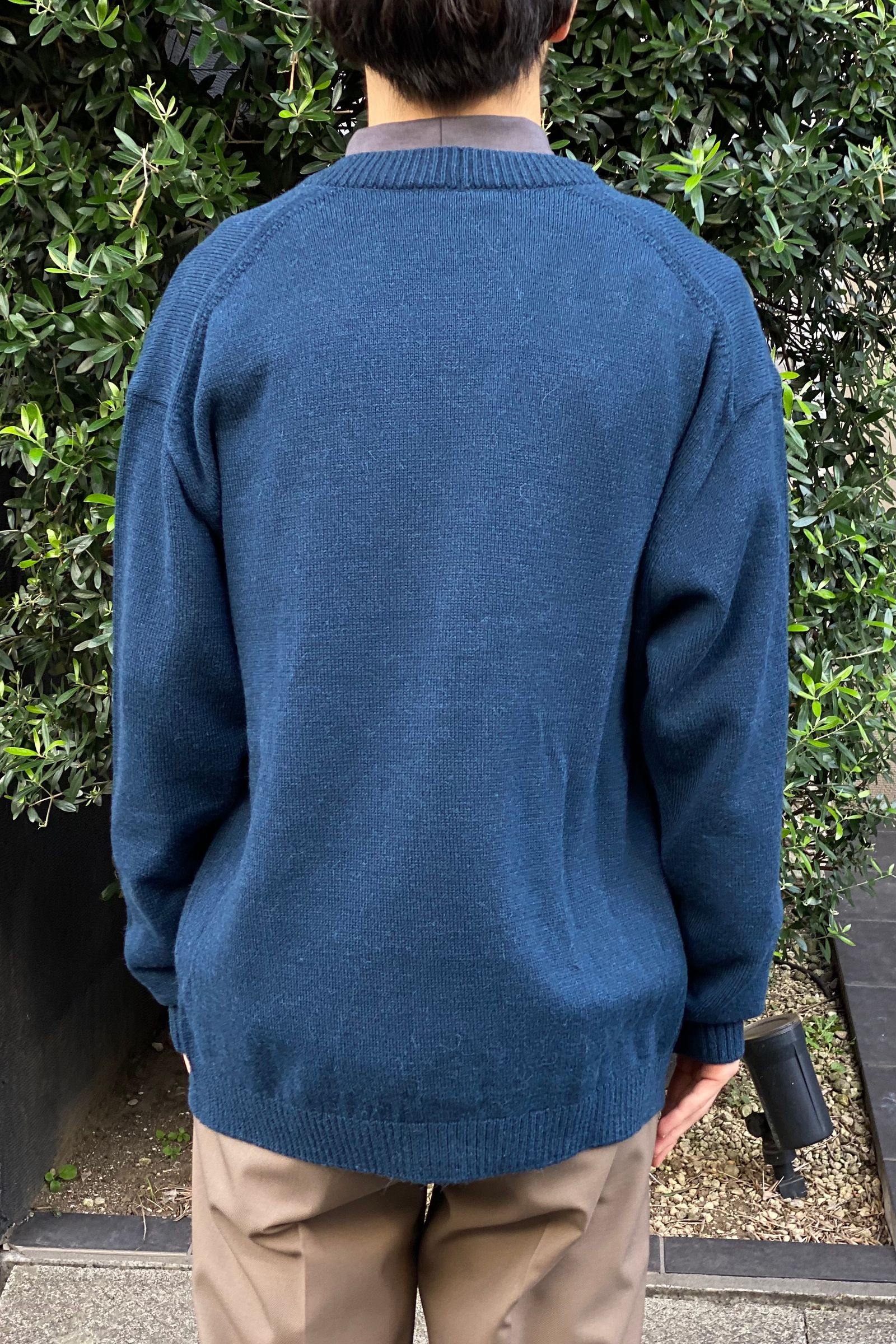 ATON - alpaca washi oversized cardigan -navy- men | asterisk