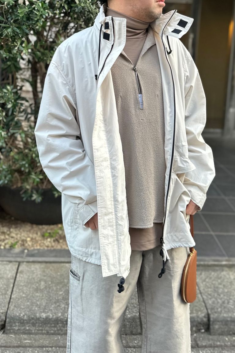 ATON - TRAVEL NYLON PACKBLE JACKET -warm white- 24ss men | asterisk