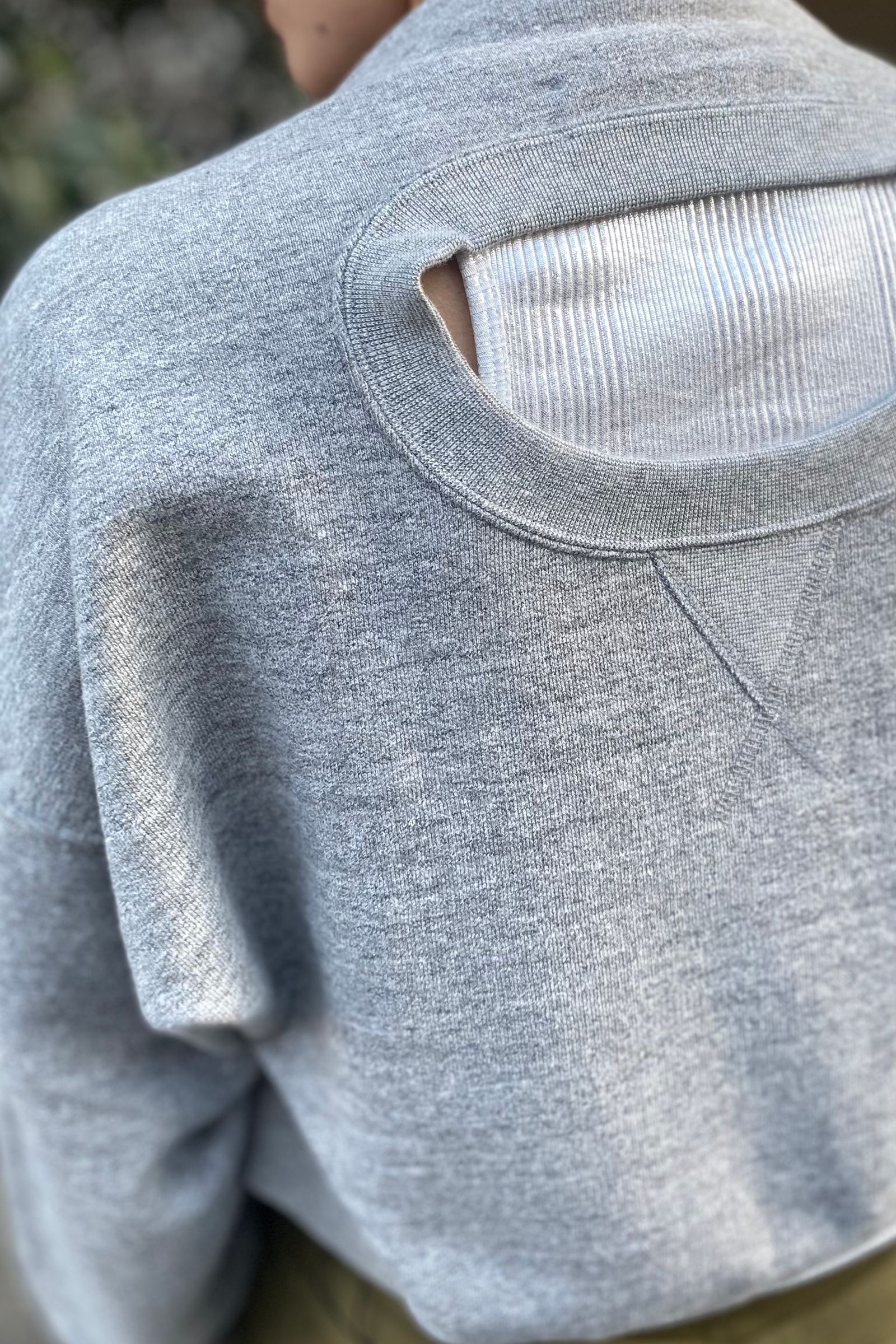 INSCRIRE - bolero sweat shirt -grey- 23ss | asterisk