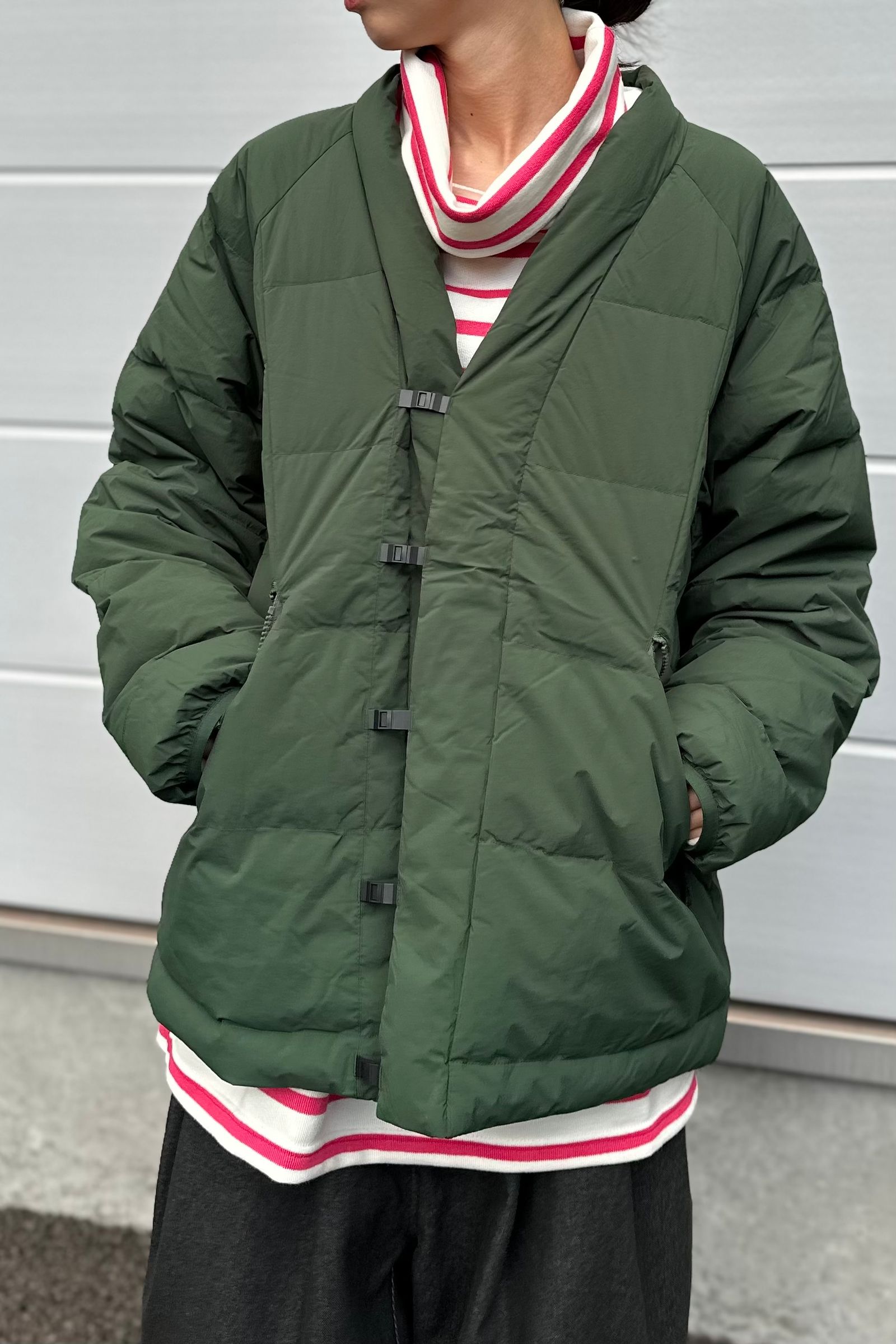 White Mountaineering - wm × taion hanten down jacket -green- 23aw