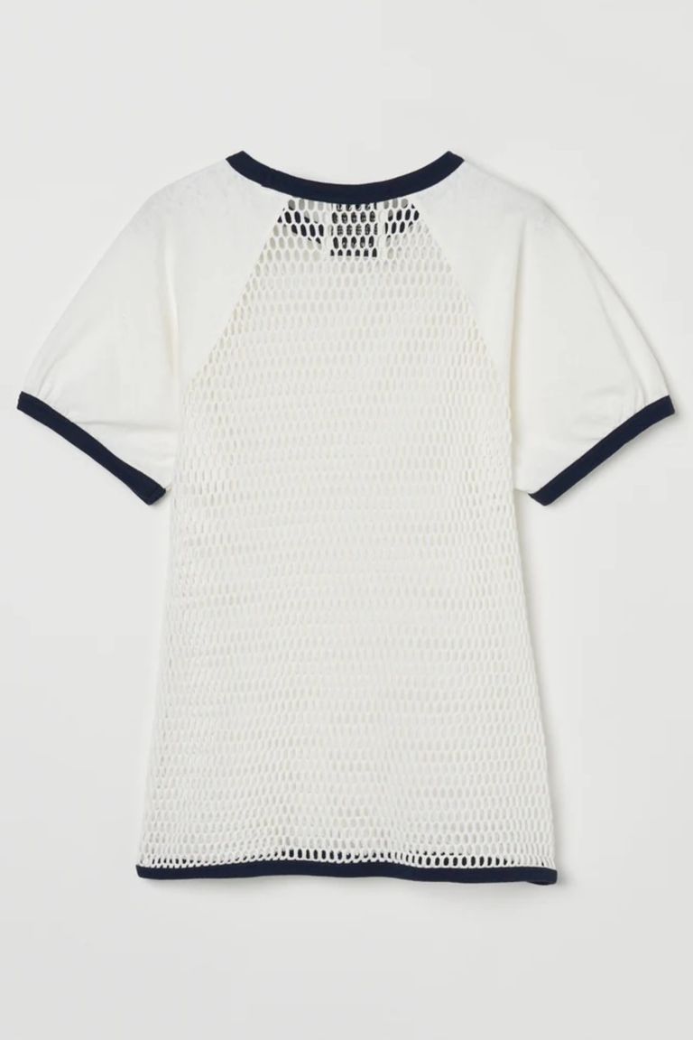 INSCRIRE - Mesh Raglan tee -navy- 24ss | asterisk