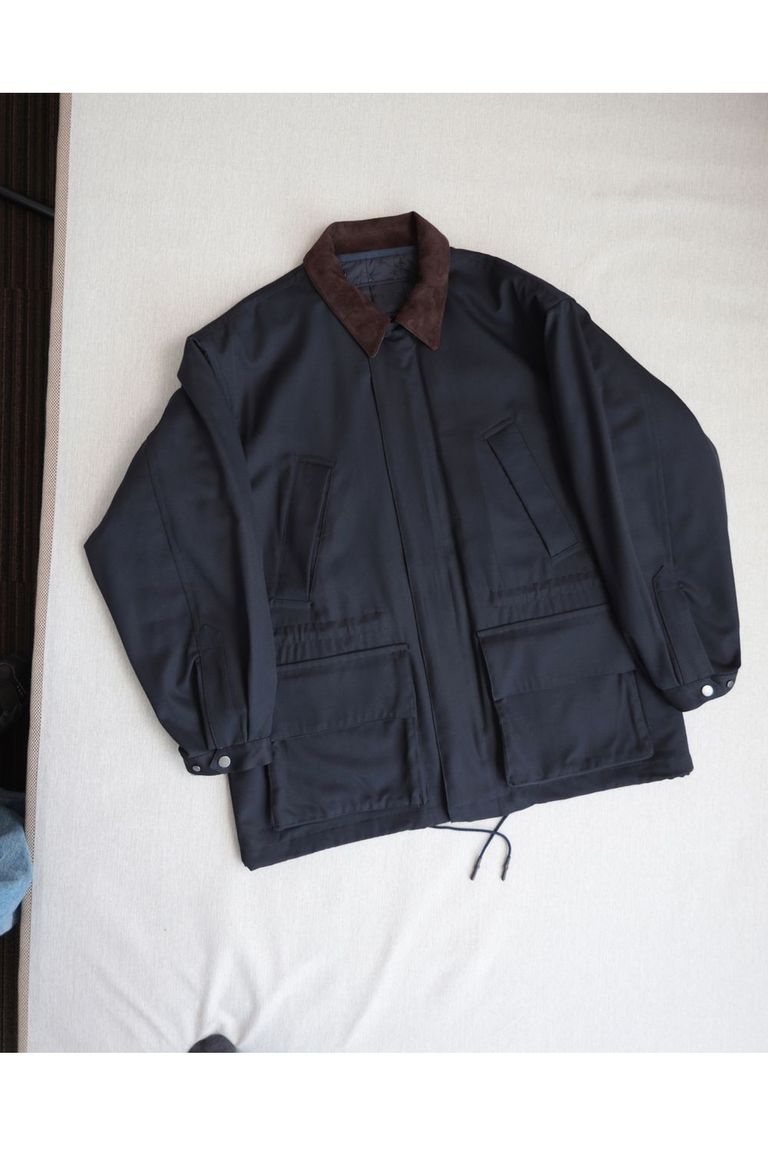 awasa - ウールギャバジンセイリングジャケット-Navy- 24aw men | asterisk 