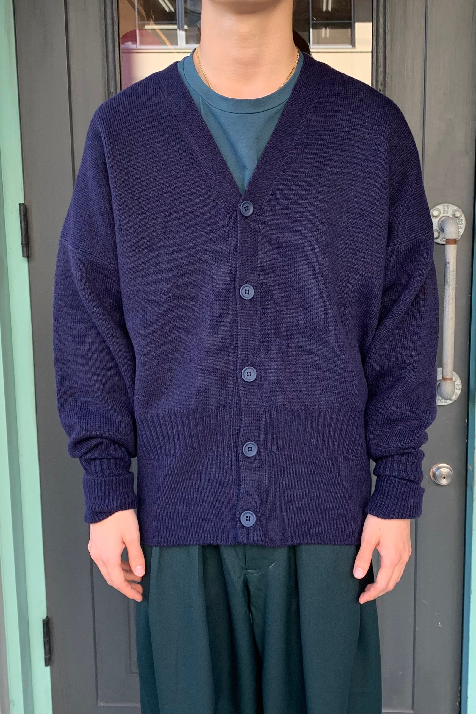 CFCL - wool milan cardigan 2 -navy- 22aw men | asterisk