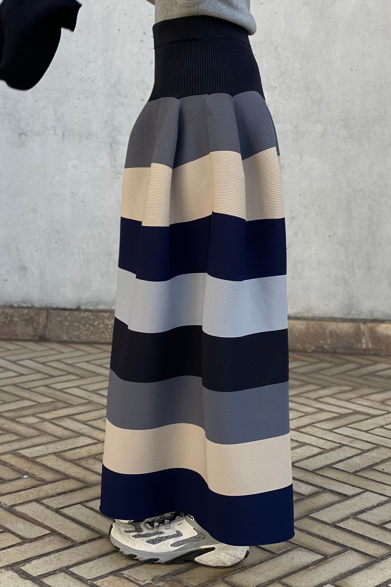 CFCL - pottery skirt 1 -black multi- 23ss women | asterisk
