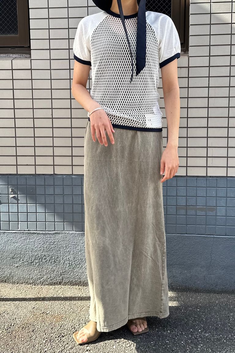 INSCRIRE - Mesh Raglan tee -navy- 24ss | asterisk