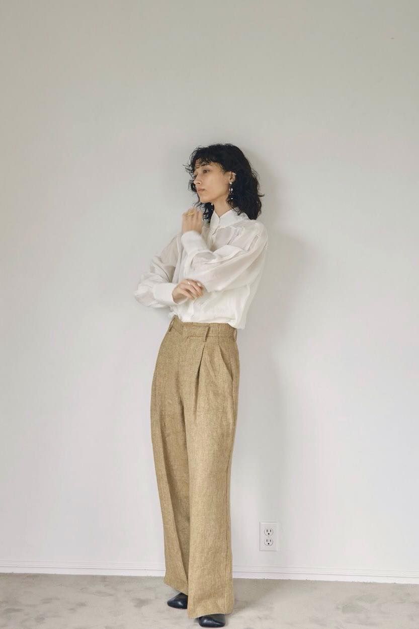 今季完売品 todayful Tuck Linen Trousers | nort.swiss