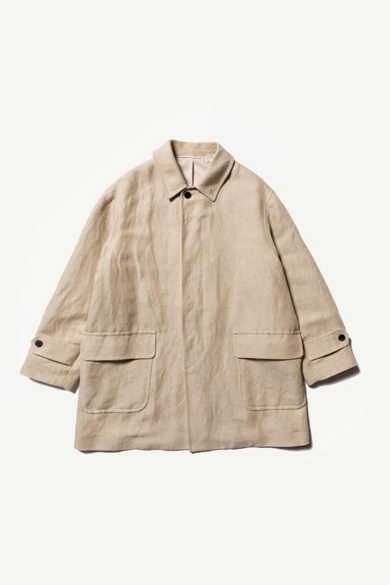 A.PRESSE - linen helf coat -beige- 23ss | asterisk