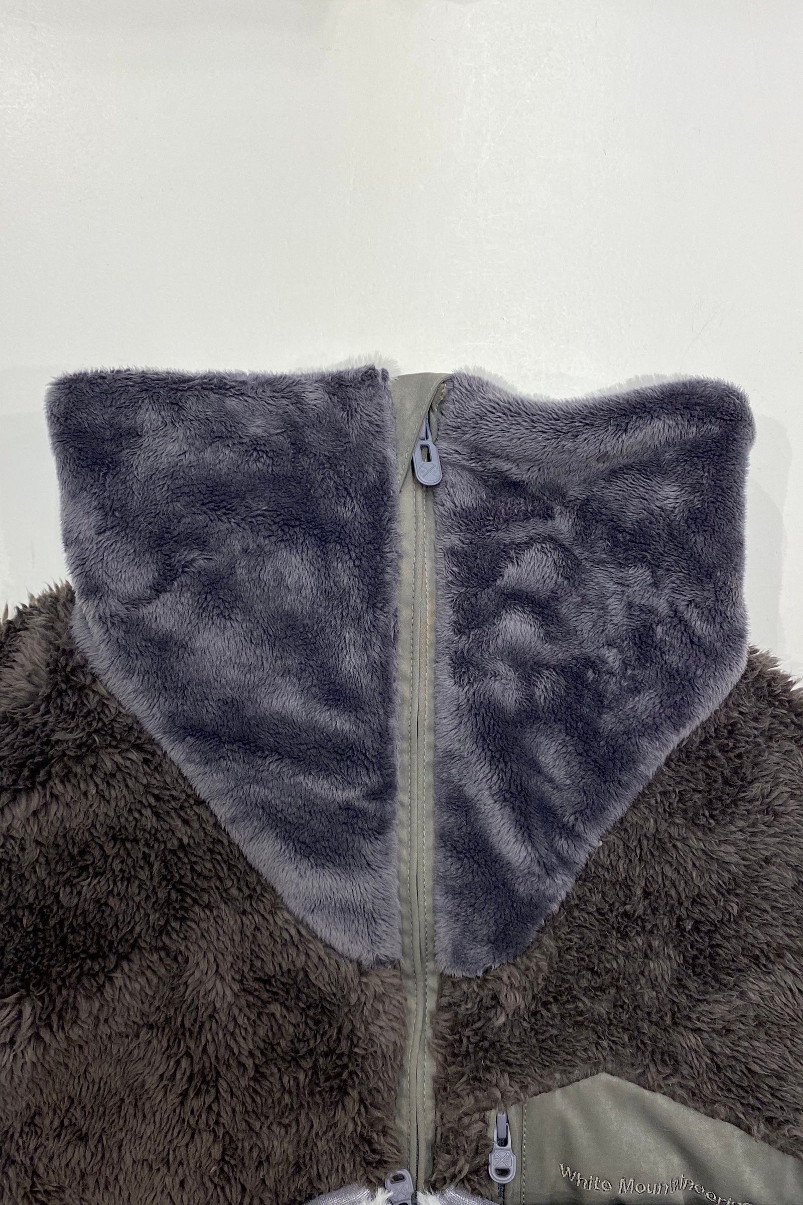boa x fleece high neck zip-up jacket 20aw - 2 - GRAY