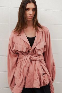 UNUSED - cotton silk fatigue jacket -pink- 22aw women | asterisk