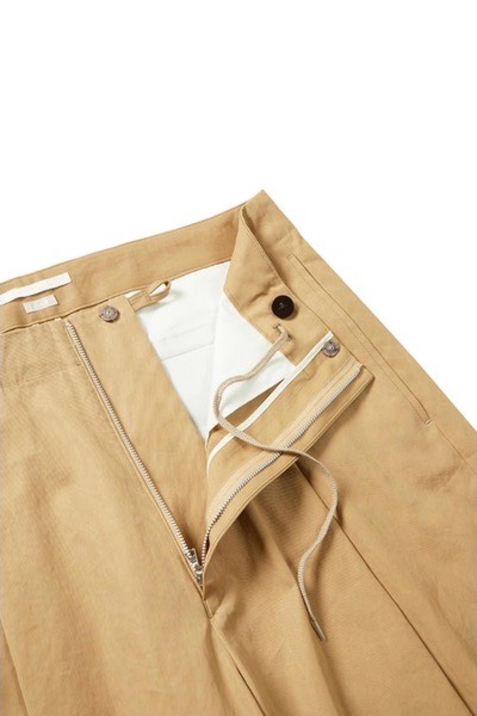 blurhms - dry gabardine super wide easy slacks-beige- 22ss men