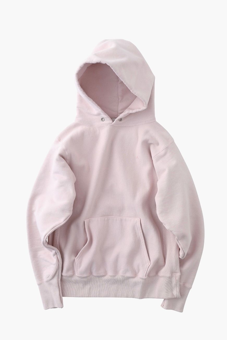 ATON - natural dye urake hoodie -pink / geranium- 22aw women 
