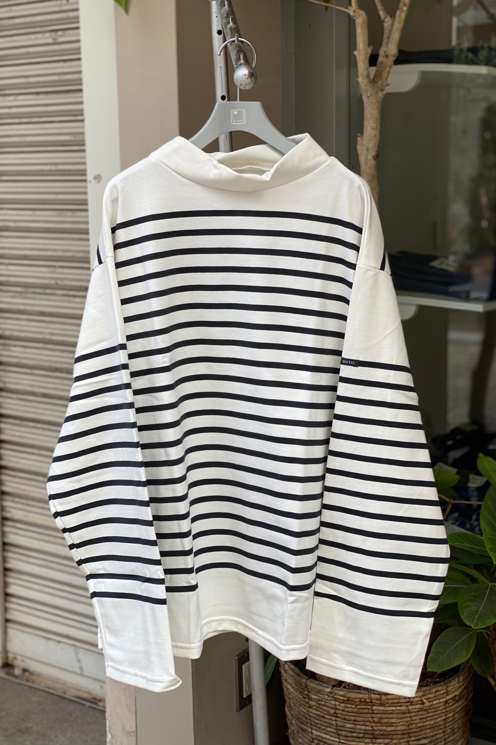 OUTIL - モックネック/バスクシャツ/tricot ger -off/sea moss- 22aw