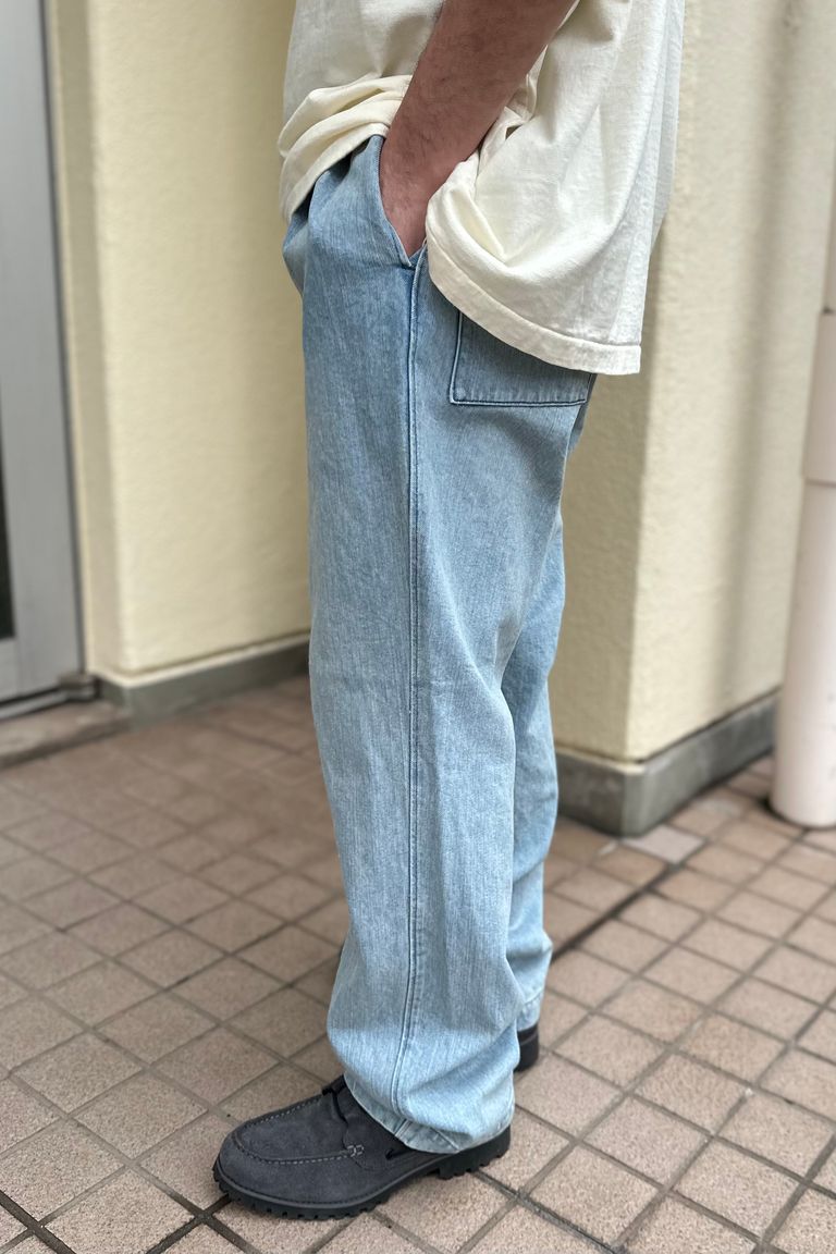 SEEALL - dockers belted 2 tack pants ciota Fabric -light blue 