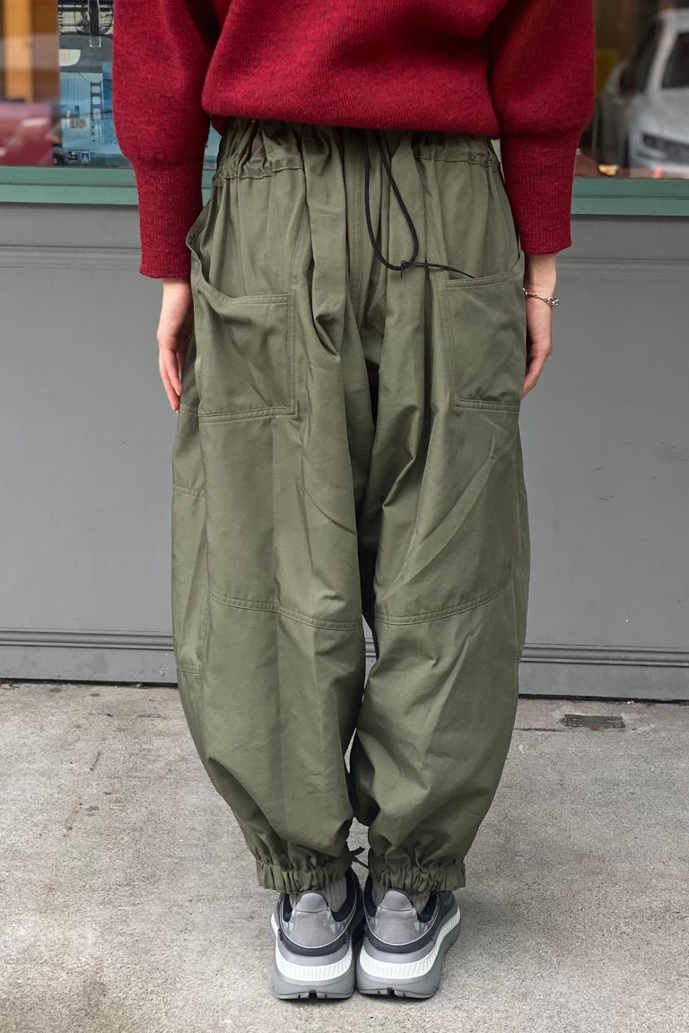 JUN MIKAMI - ポリエステルツイルヴァリアブルパンツ -khaki- 22aw 