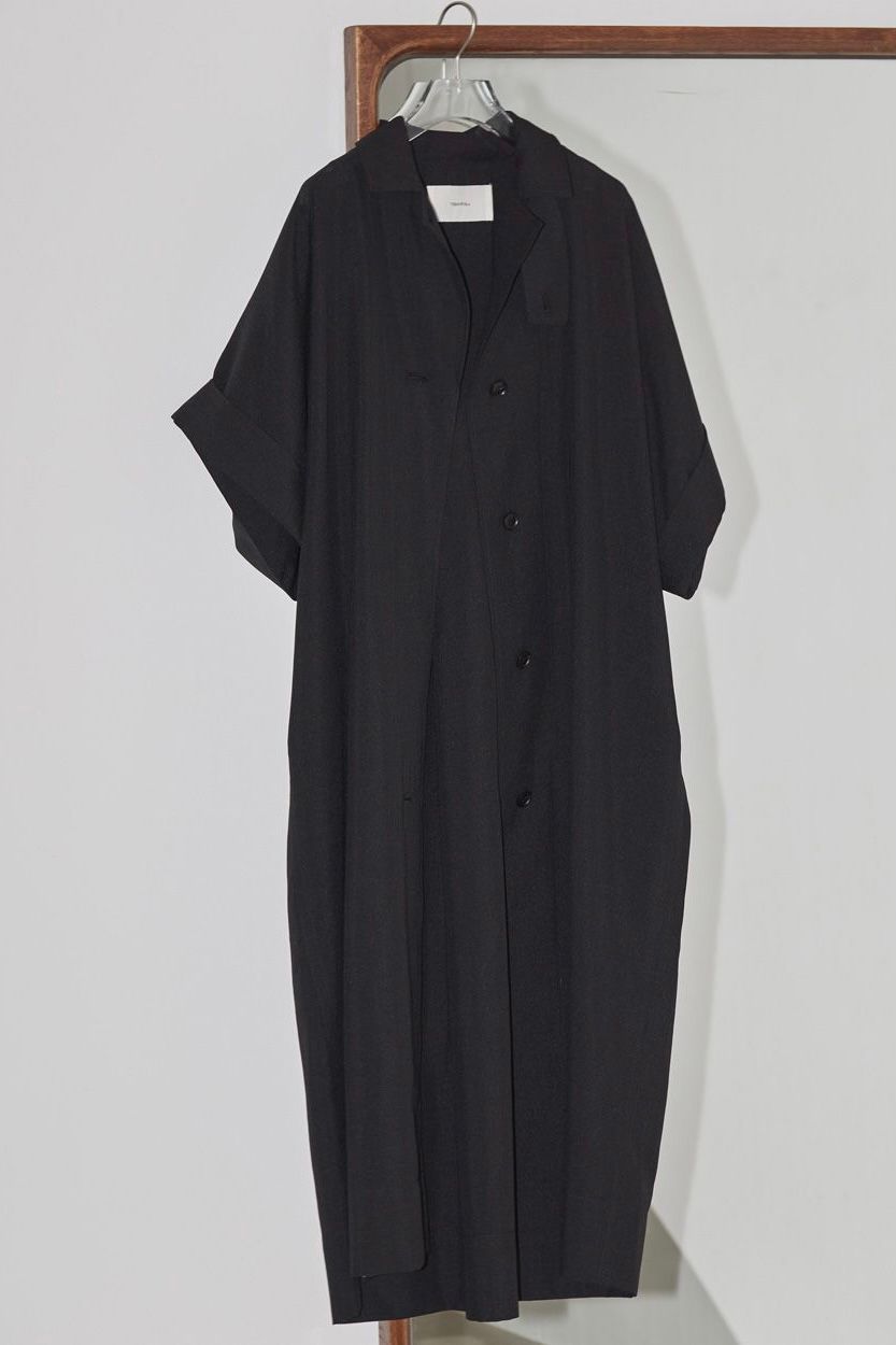 TODAYFUL - Halfsleeve Cocoon Coat -black- 23ss | asterisk