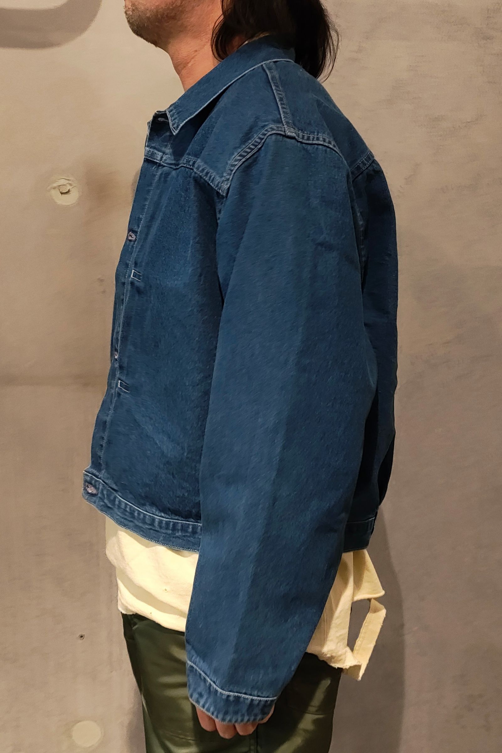 Jeansフェードレギュラーデニムトラッカージャケット送関込 最新作業服 ストレッチデニム ジャケット レギュラーフィット