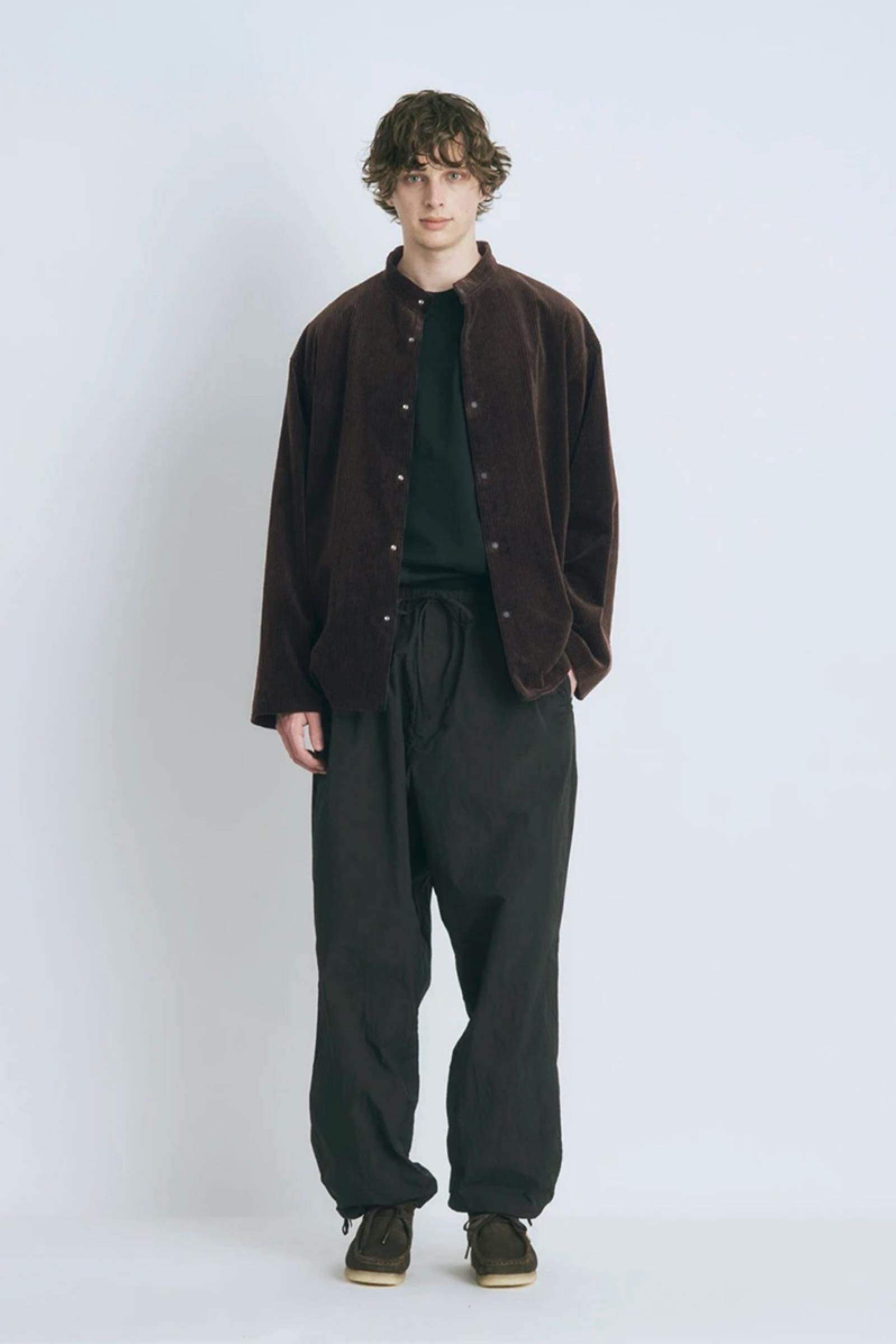 ATON - suvin corduroy | stand collar shirt 21aw men | asterisk