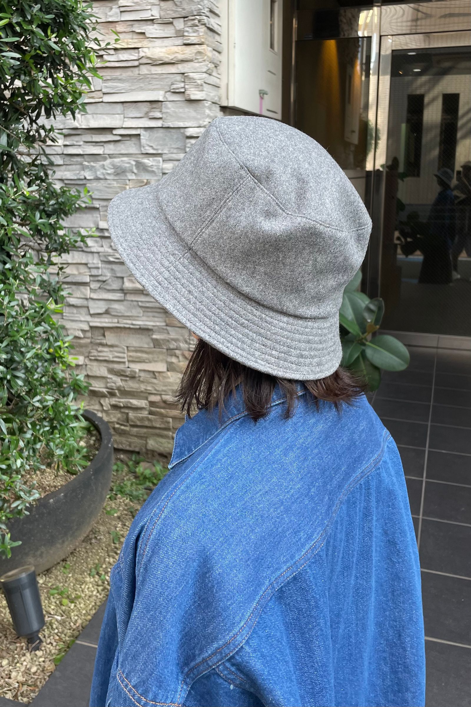 KIJIMA TAKAYUKI - MELTON BUCKET HAT -gray- 23aw | asterisk