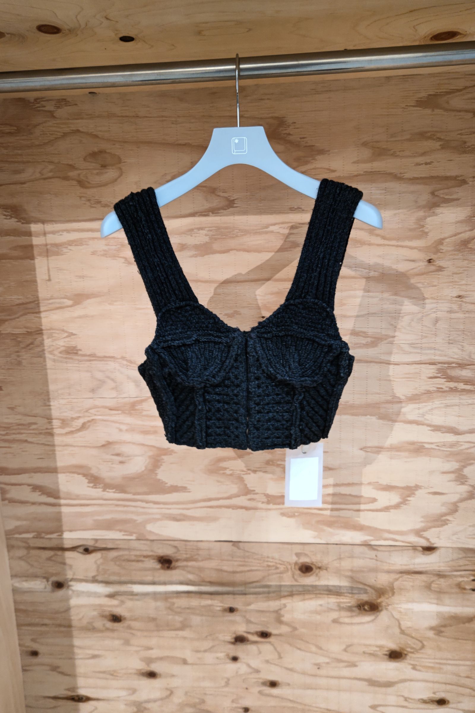 TODAYFUL - patchwork knit bustier -c/gray-22aw | asterisk