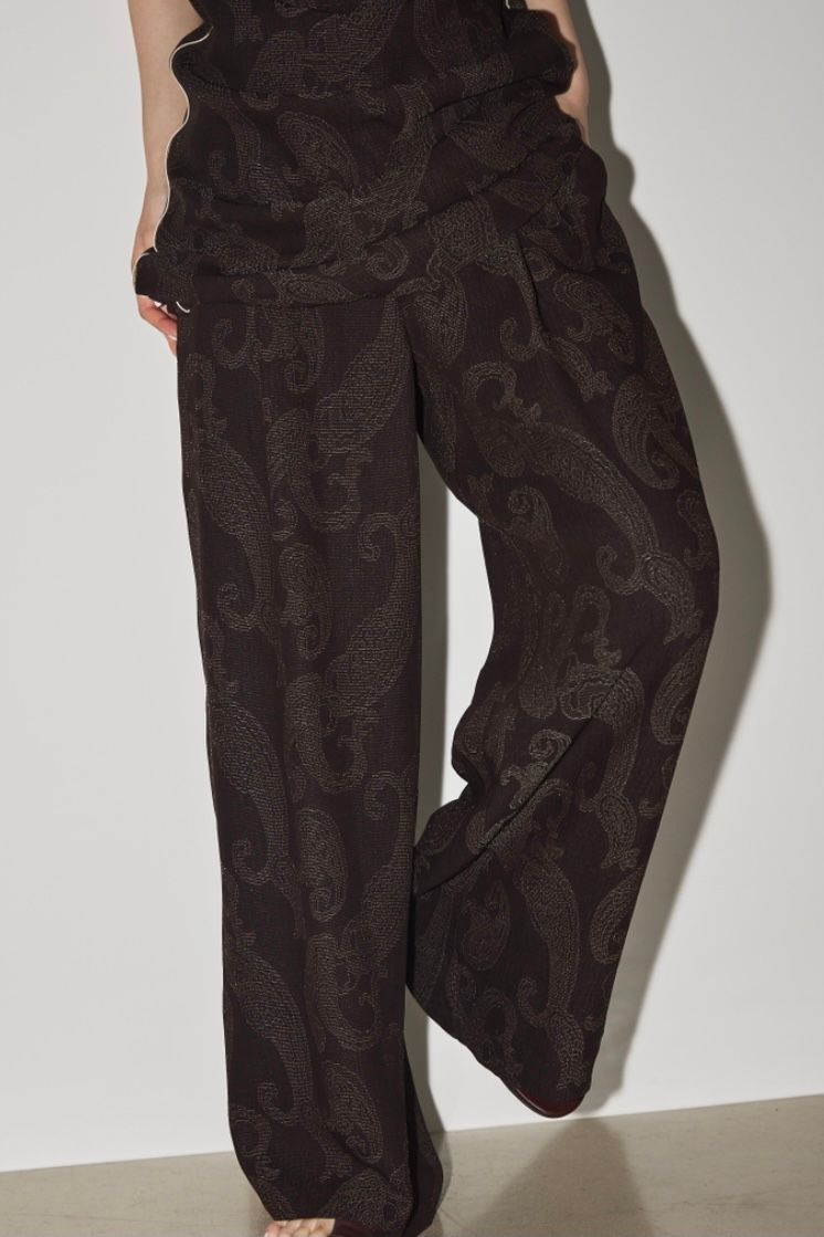 TODAYFUL - 【先行予約】paisley rough pants -black- 23ss 4月下旬頃