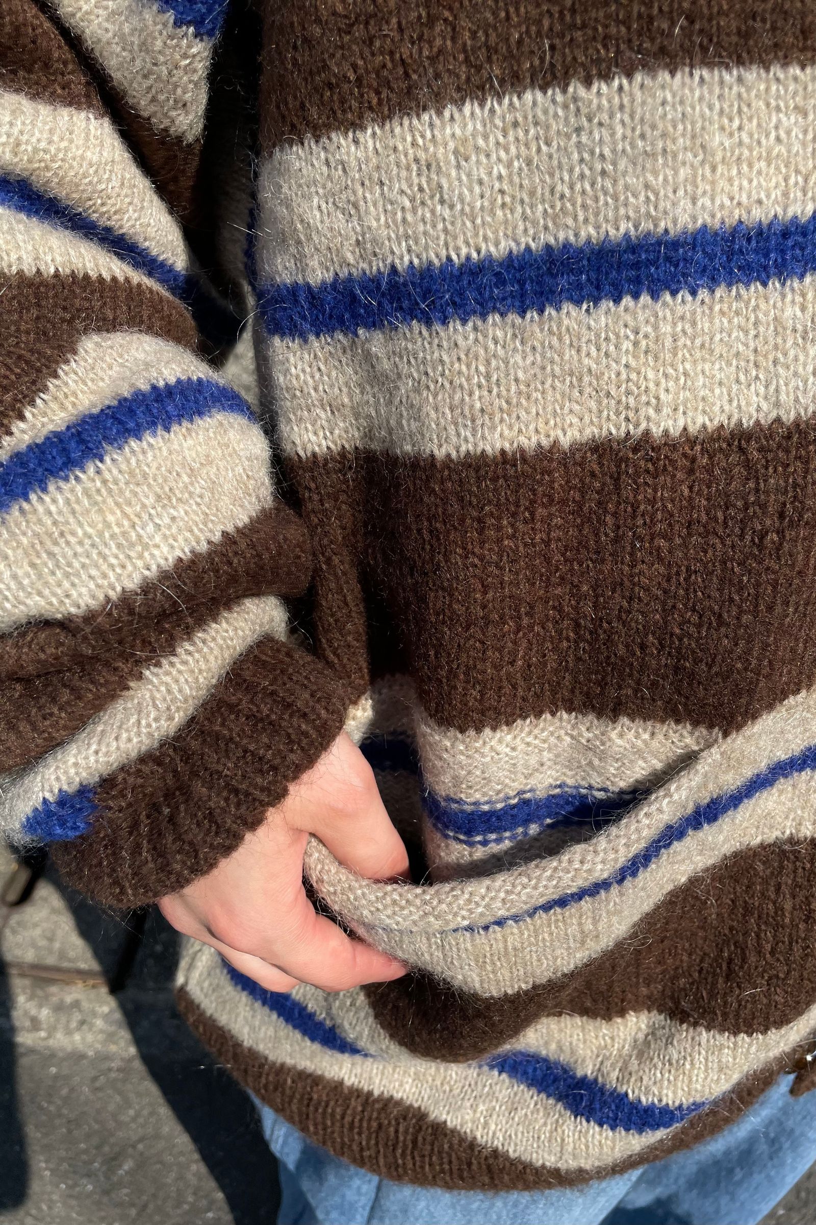 Pop Trading Company - striped cardigan -rain drum- 22aw drop 2 