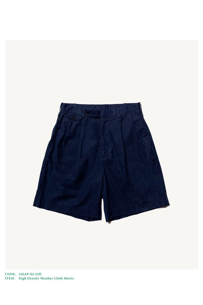 A.PRESSE - High Density Weather Cloth Shorts-Navy-2024STYLE1 