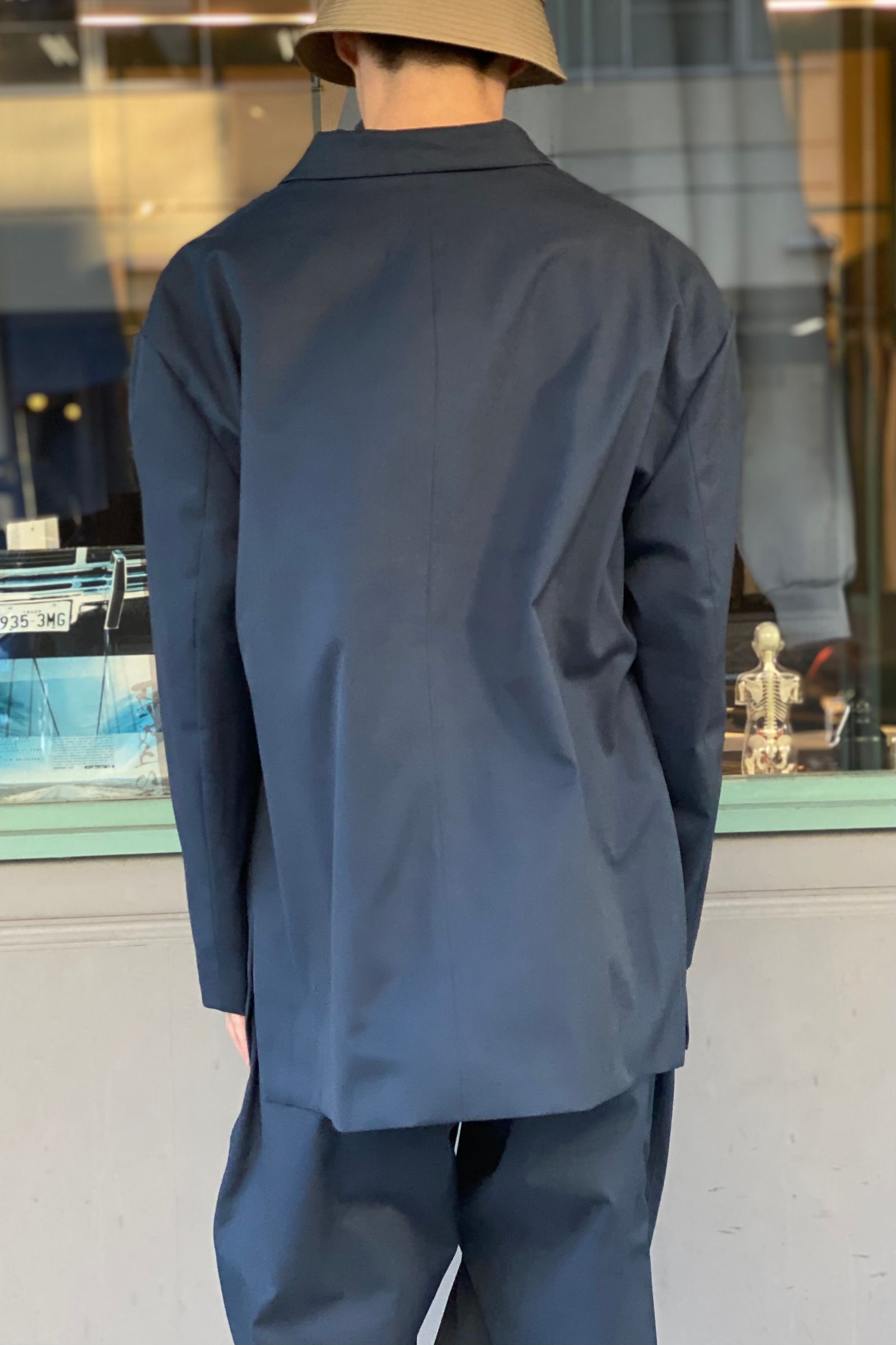 Thee 21ss side slit jacket (long) Blue